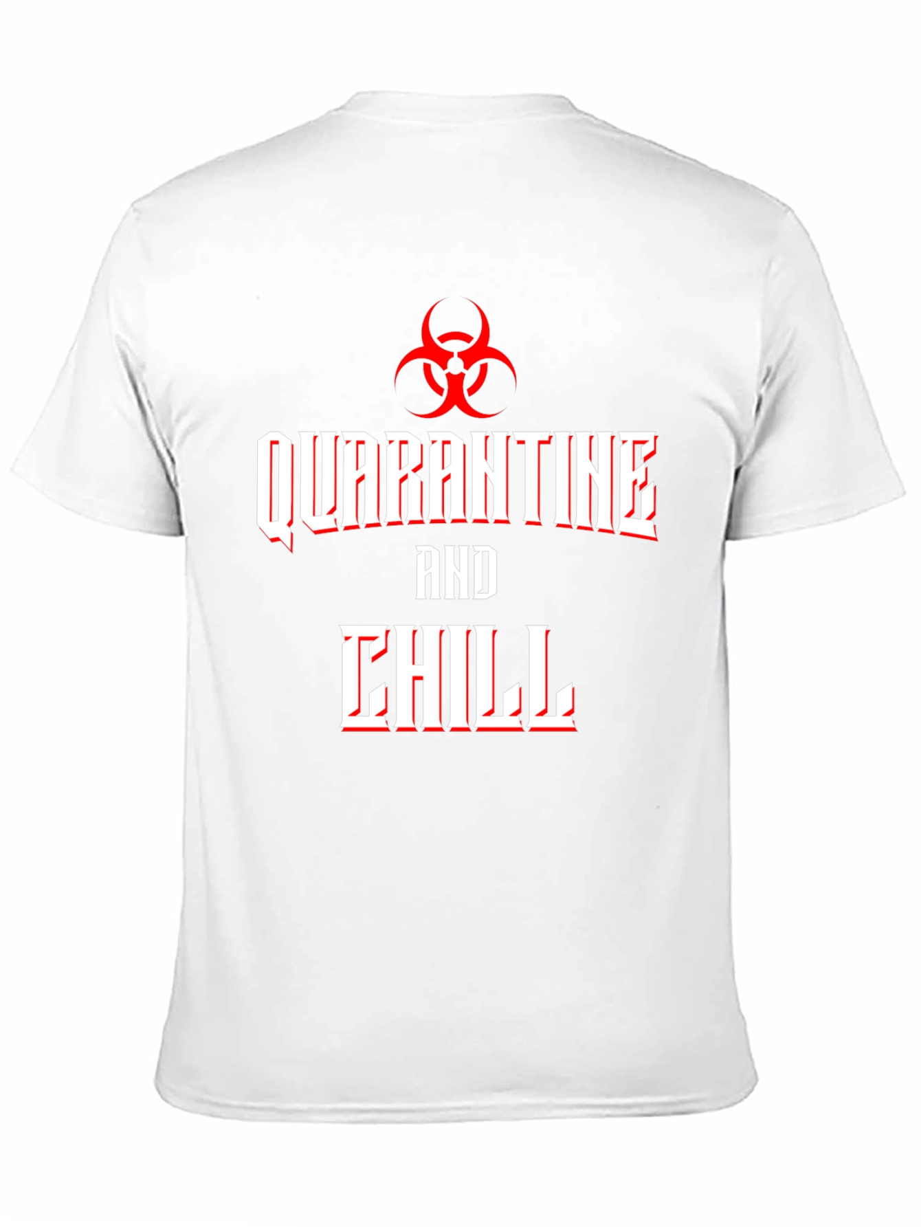 Black Quarantine and Chill Biohazard T-Shirt view 11