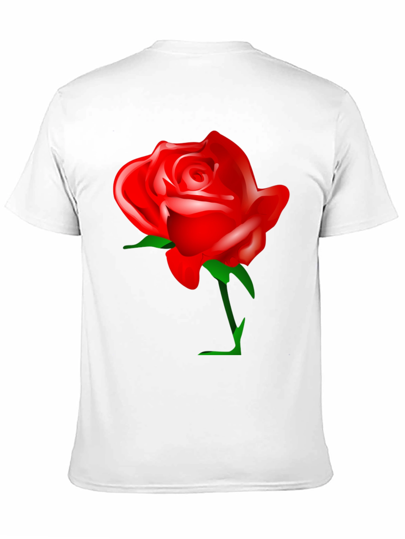 Black Bold Red Rose Graphic T-Shirt - Black Cotton Blend view 11