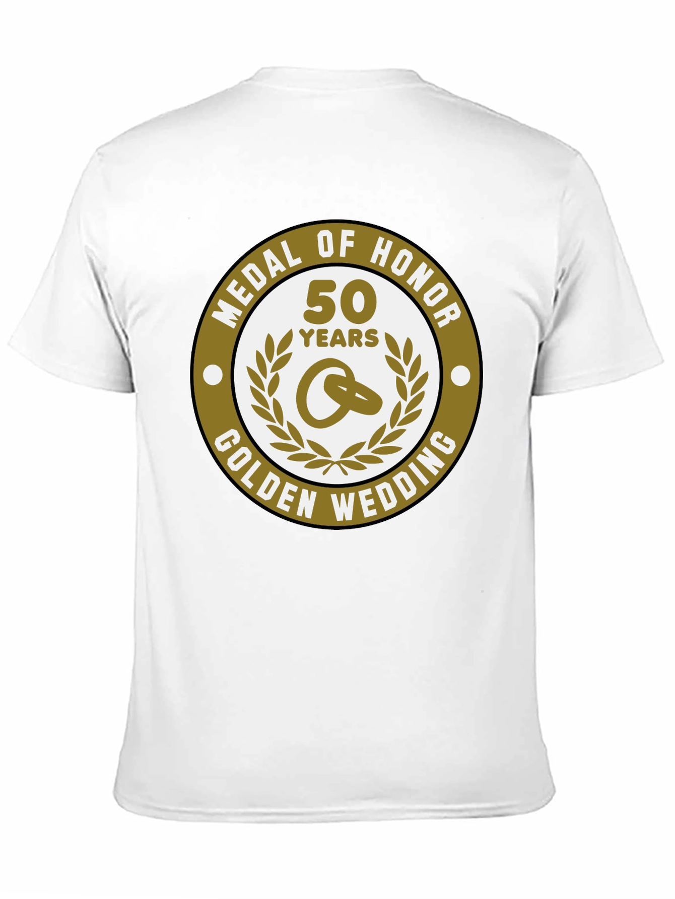 Black 50th Golden Wedding Anniversary Medal of Honor T-Shirt view 11