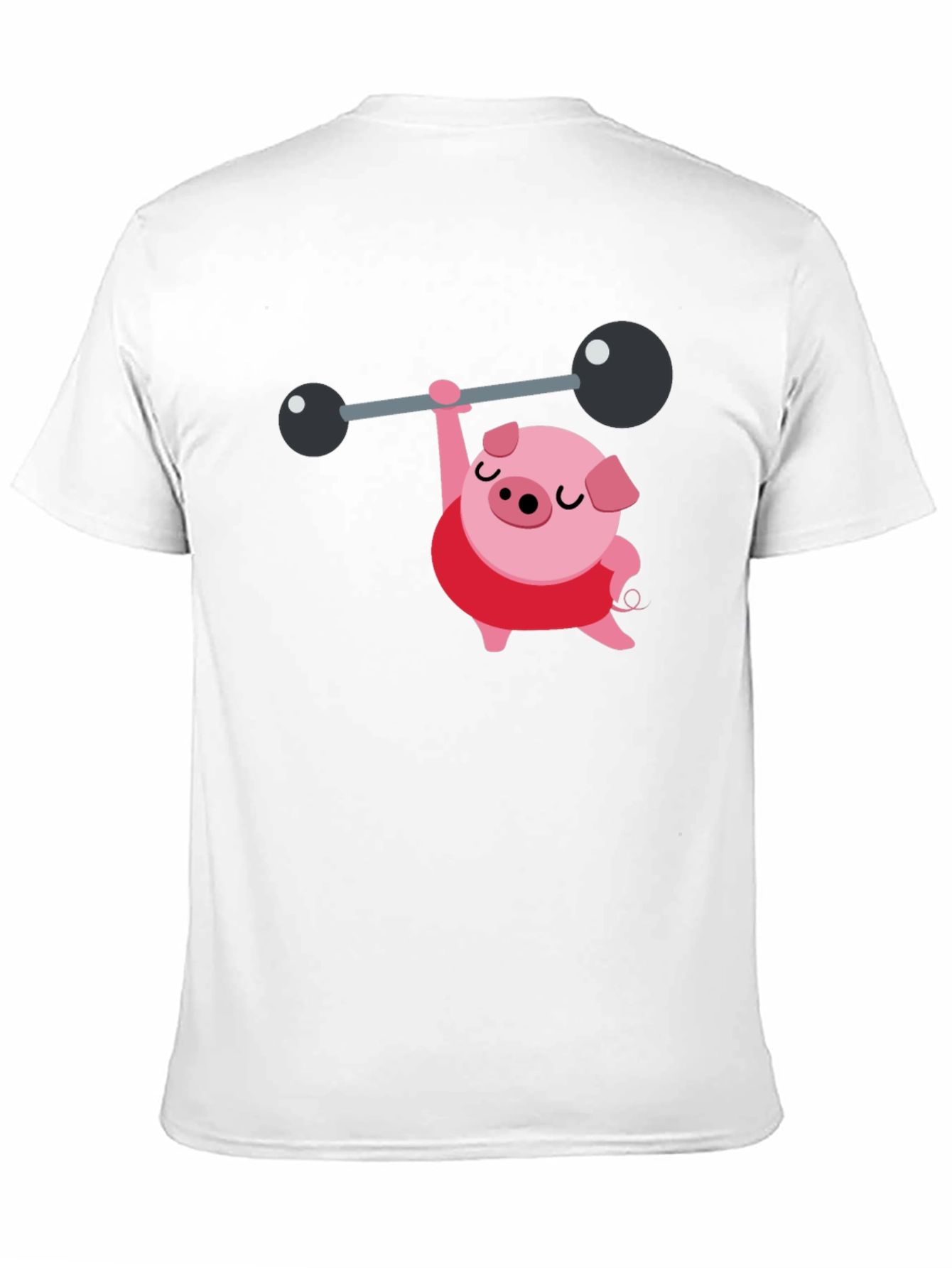 Black Weightlifting Pig Black T-Shirt view 11