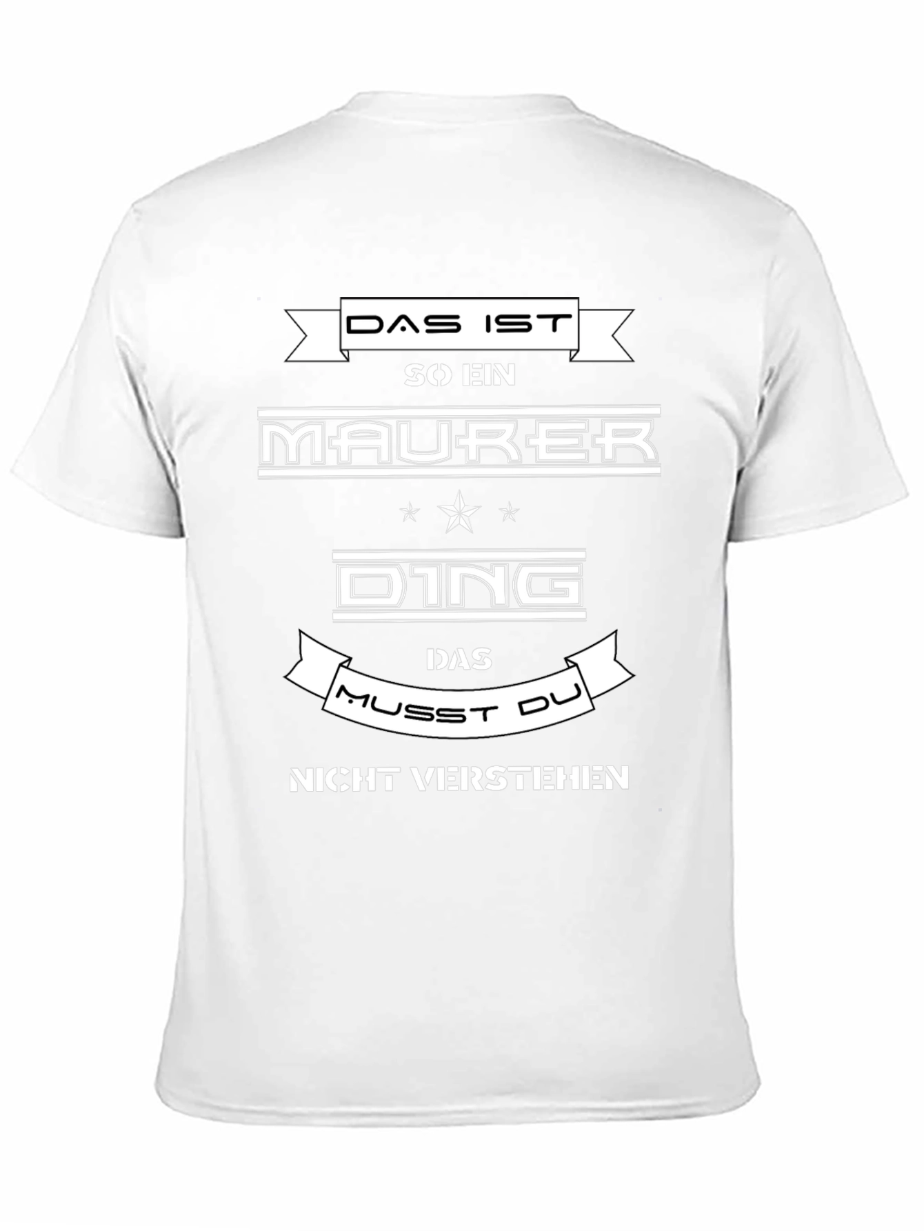 Black Das Ist Maurer Ding T-Shirt - Funny German Bricklayer Tee view 11