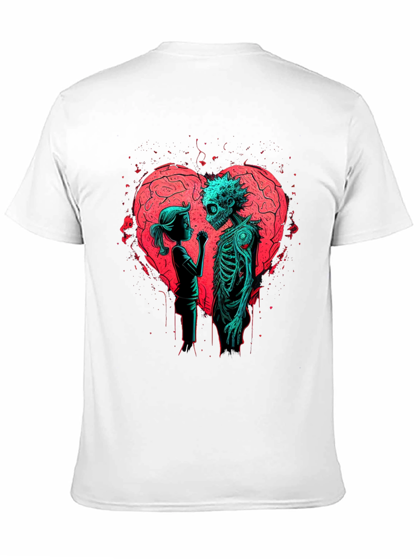 Black Zombie Love Graphic T-Shirt - Halloween, Spooky Season view 11