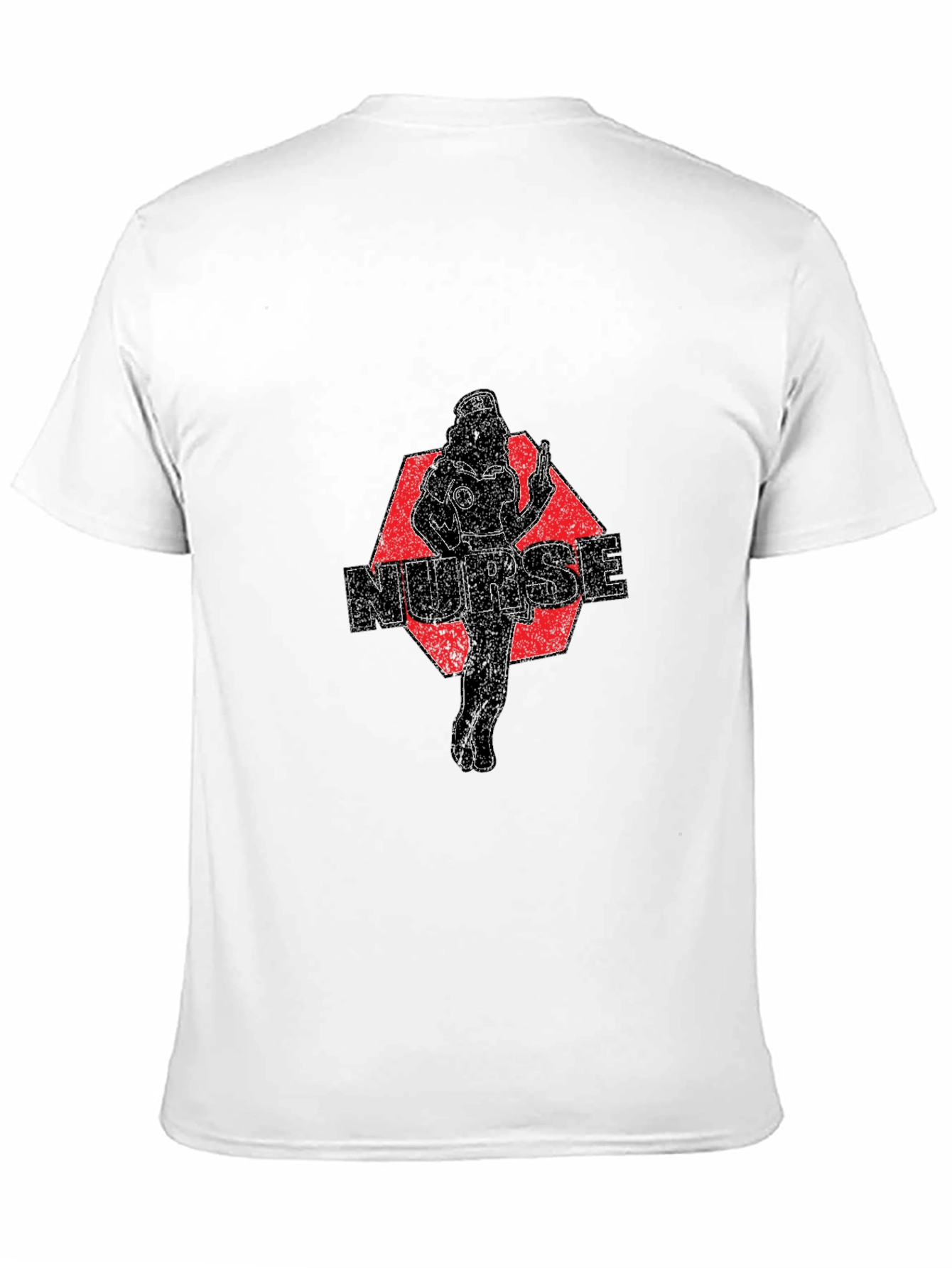 Black Nurse Graphic Tee - Black Unisex T-Shirt view 11