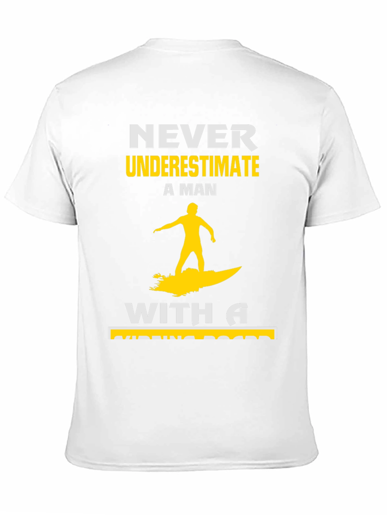 Black Never Underestimate Surfing Man T-Shirt view 11