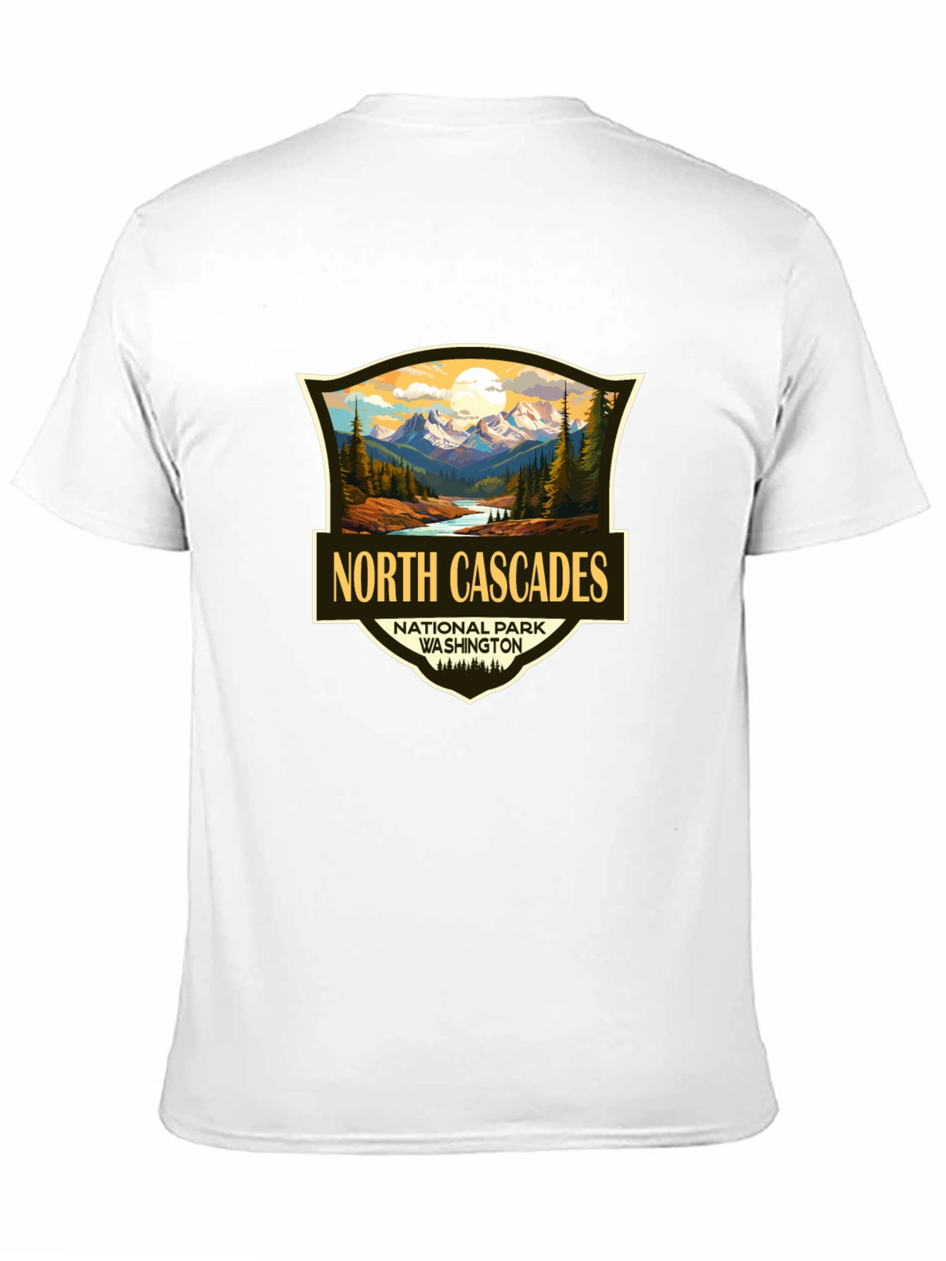 Black North Cascades National Park T-Shirt view 11