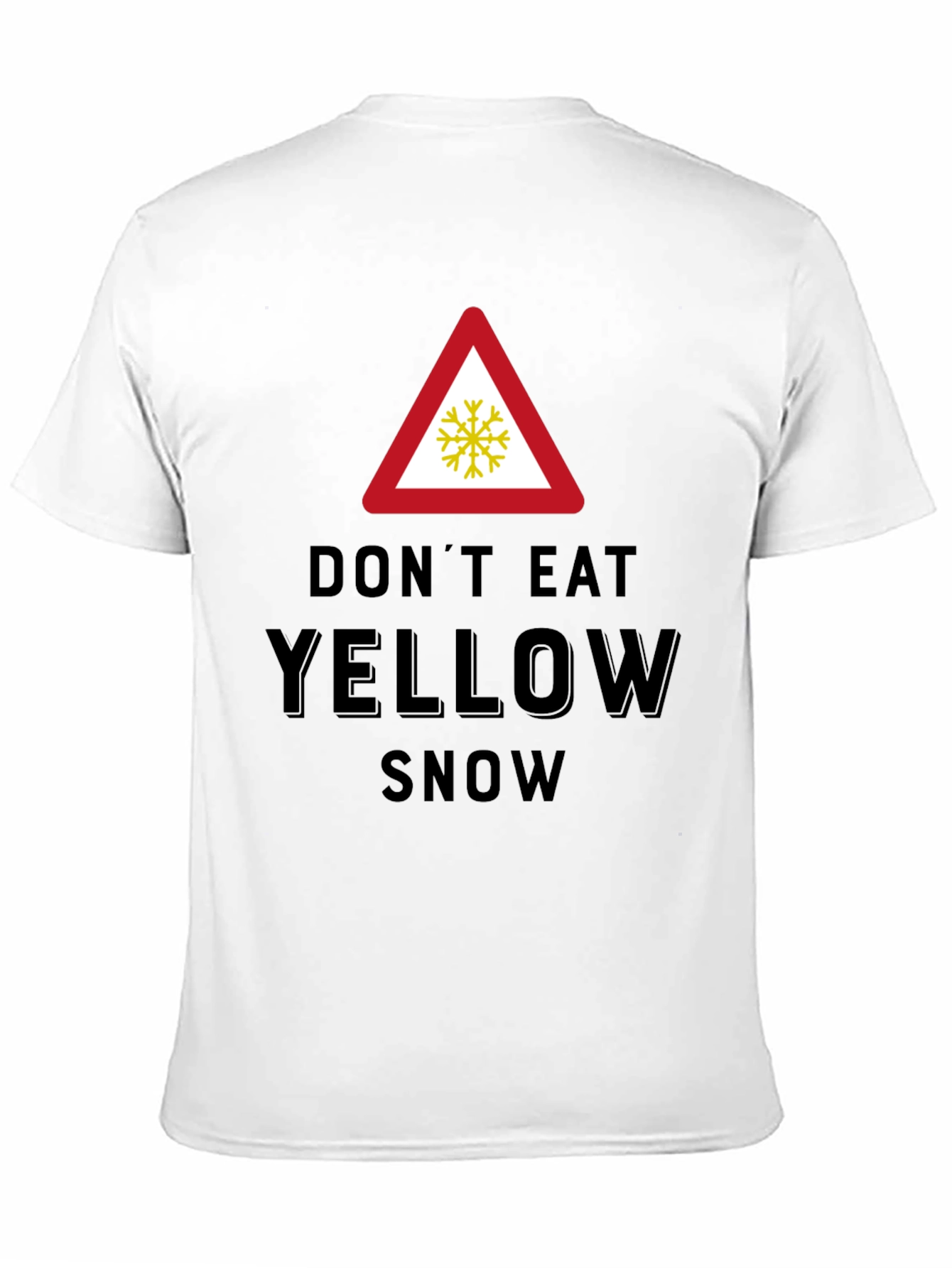 Black Don't Eat Yellow Snow Novelty Graphic T-Shirt view 11