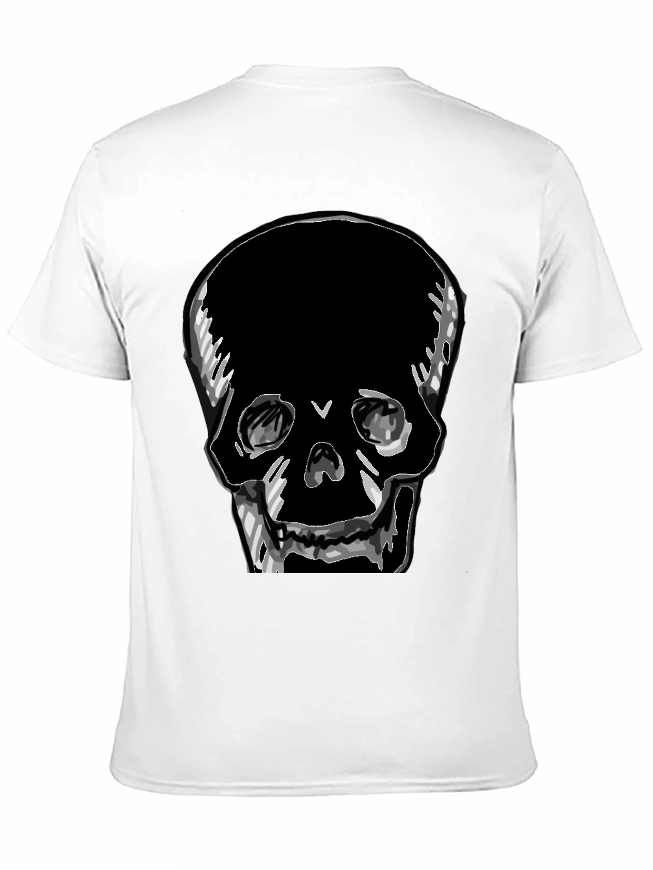 Black Skull Graphic Tee - Men's Black T-Shirt view 11