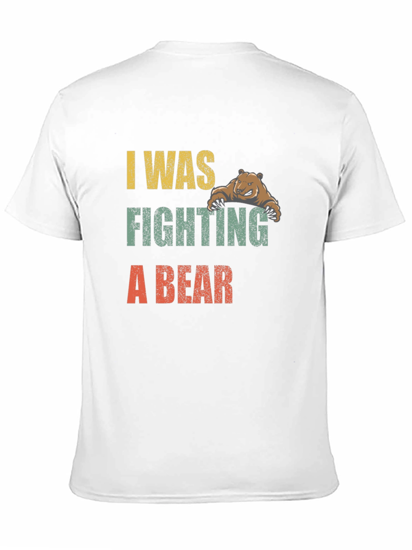 Black I Was Fighting A Bear Graphic T-Shirt view 11