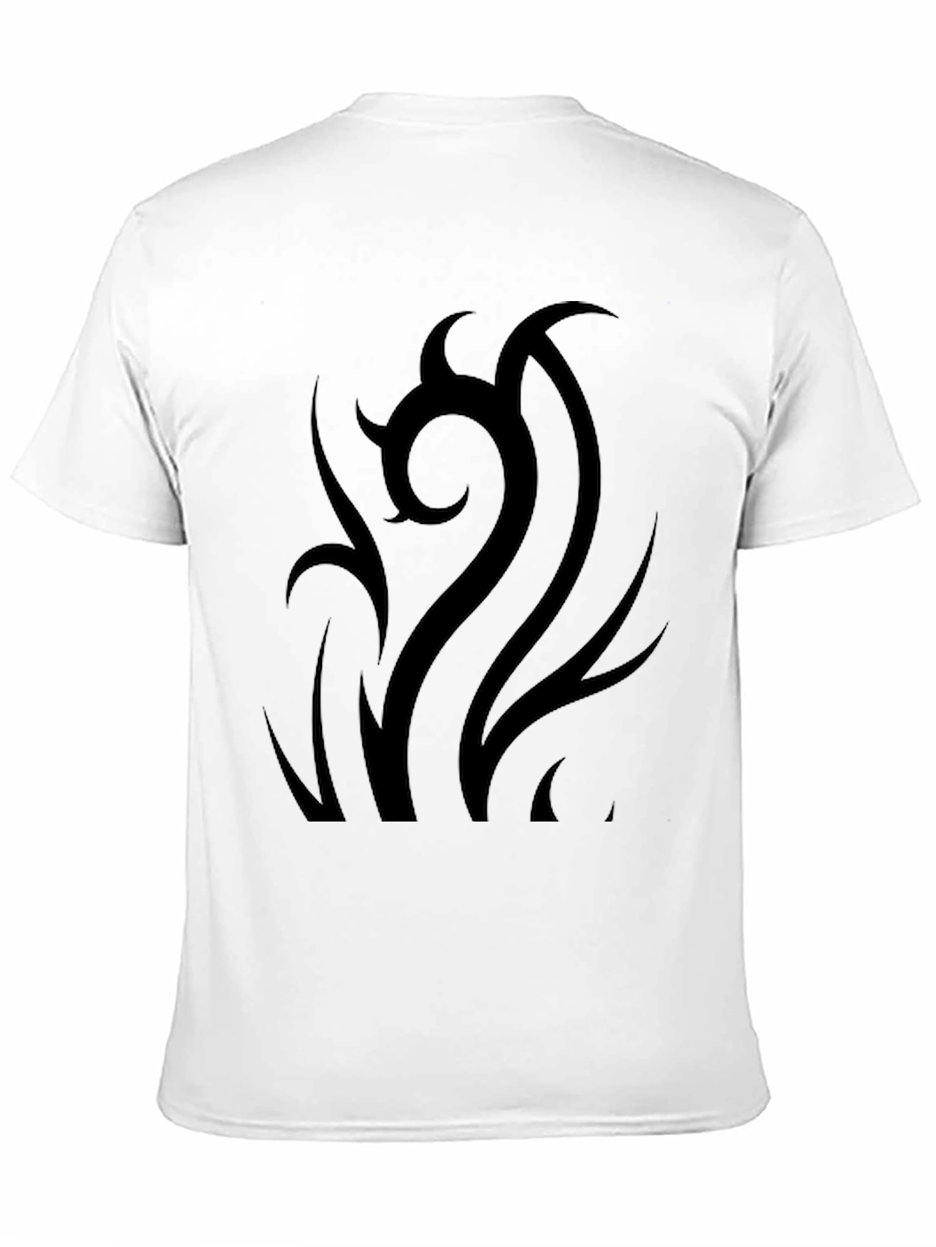 Black Men's Black Tribal Graphic Tee - Casual Style view 11