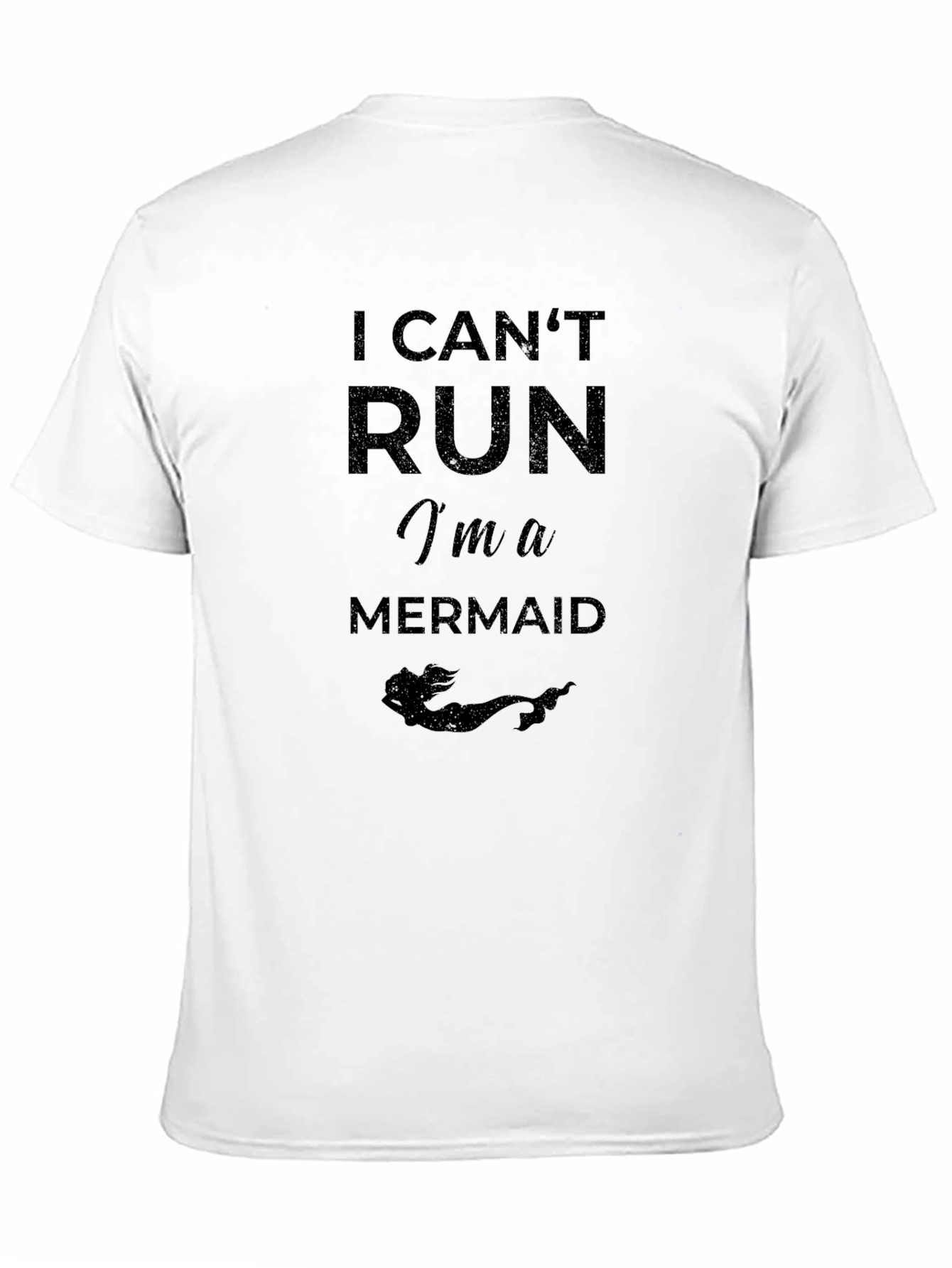 Black I Can't Run I'm a Mermaid Graphic T-Shirt view 11