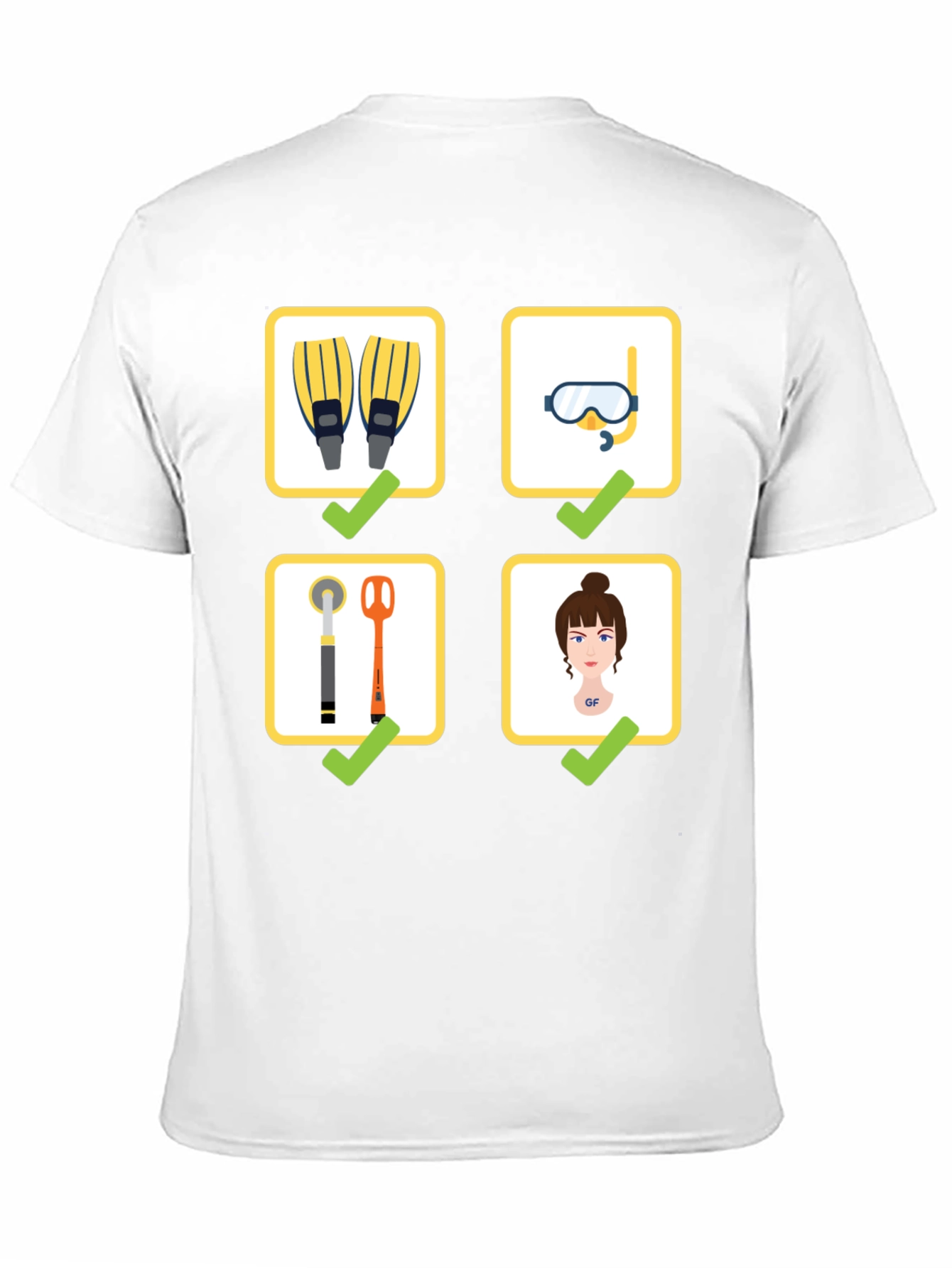 Black Diving Checklist T-Shirt - Dive Essentials Tee view 11