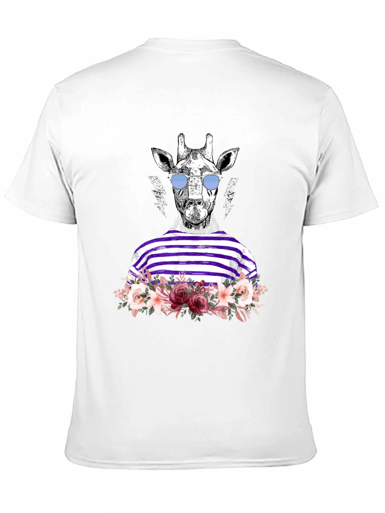 Black Giraffe in Shades Graphic T-Shirt view 11