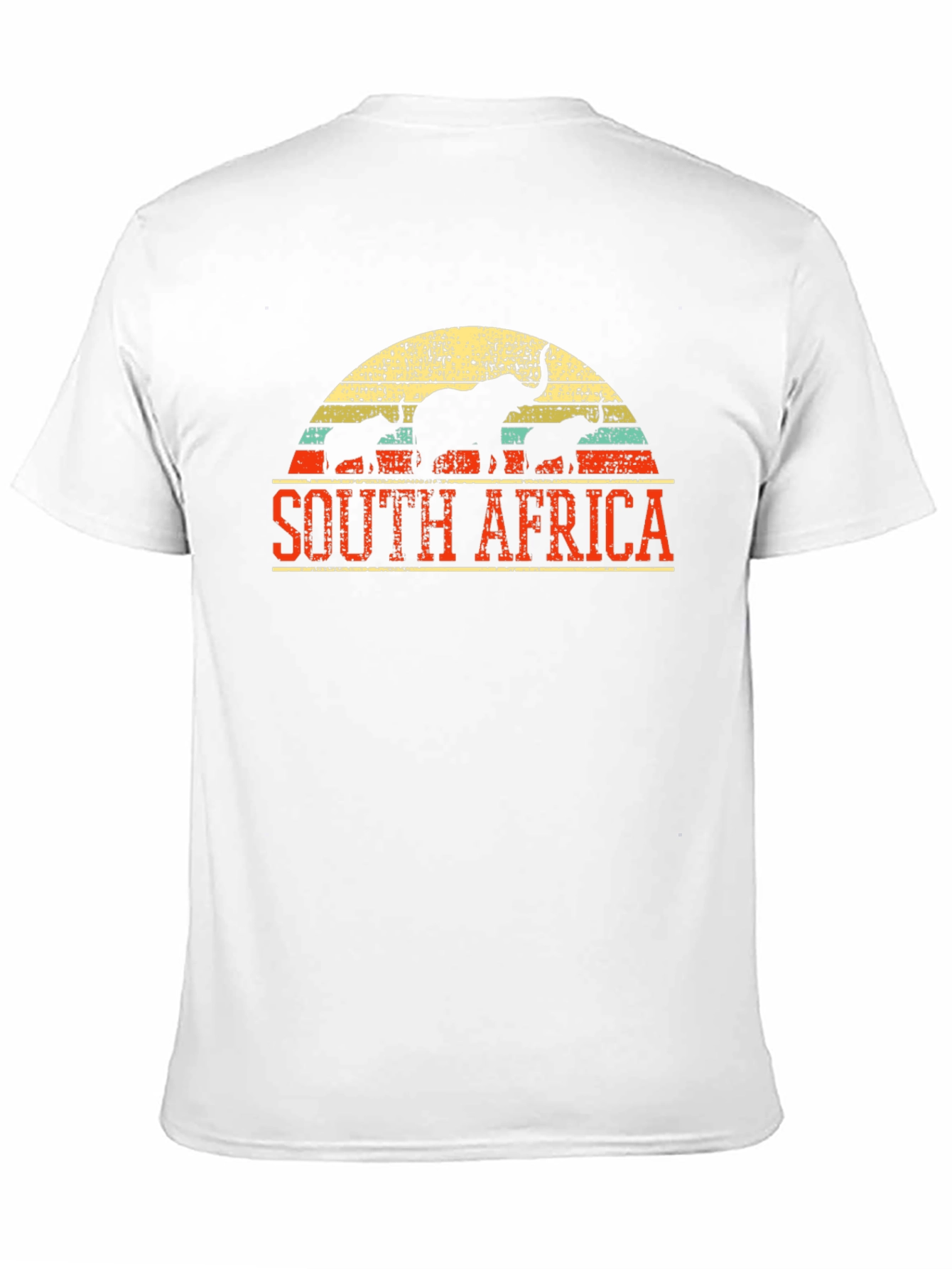 Black South Africa Elephant Graphic Tee - Black Cotton T-Shirt view 11