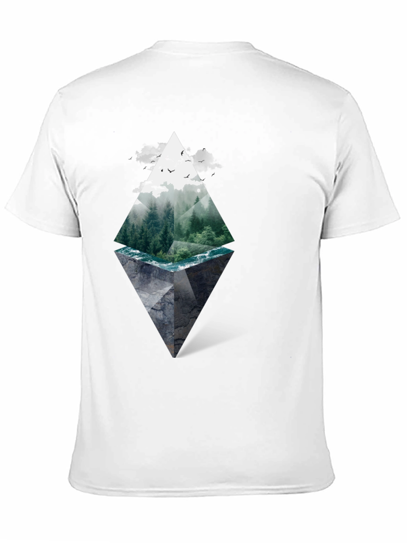 Black Nature Diamond Graphic Tee - Black view 11