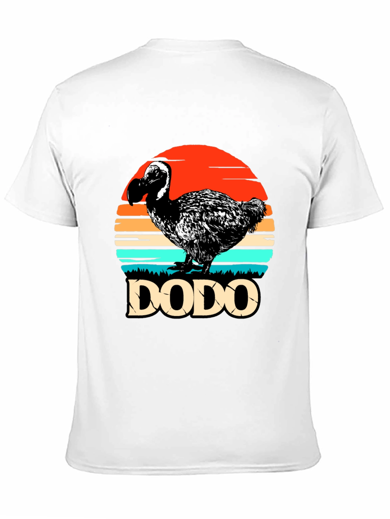 Black Retro Dodo Bird T-Shirt view 11
