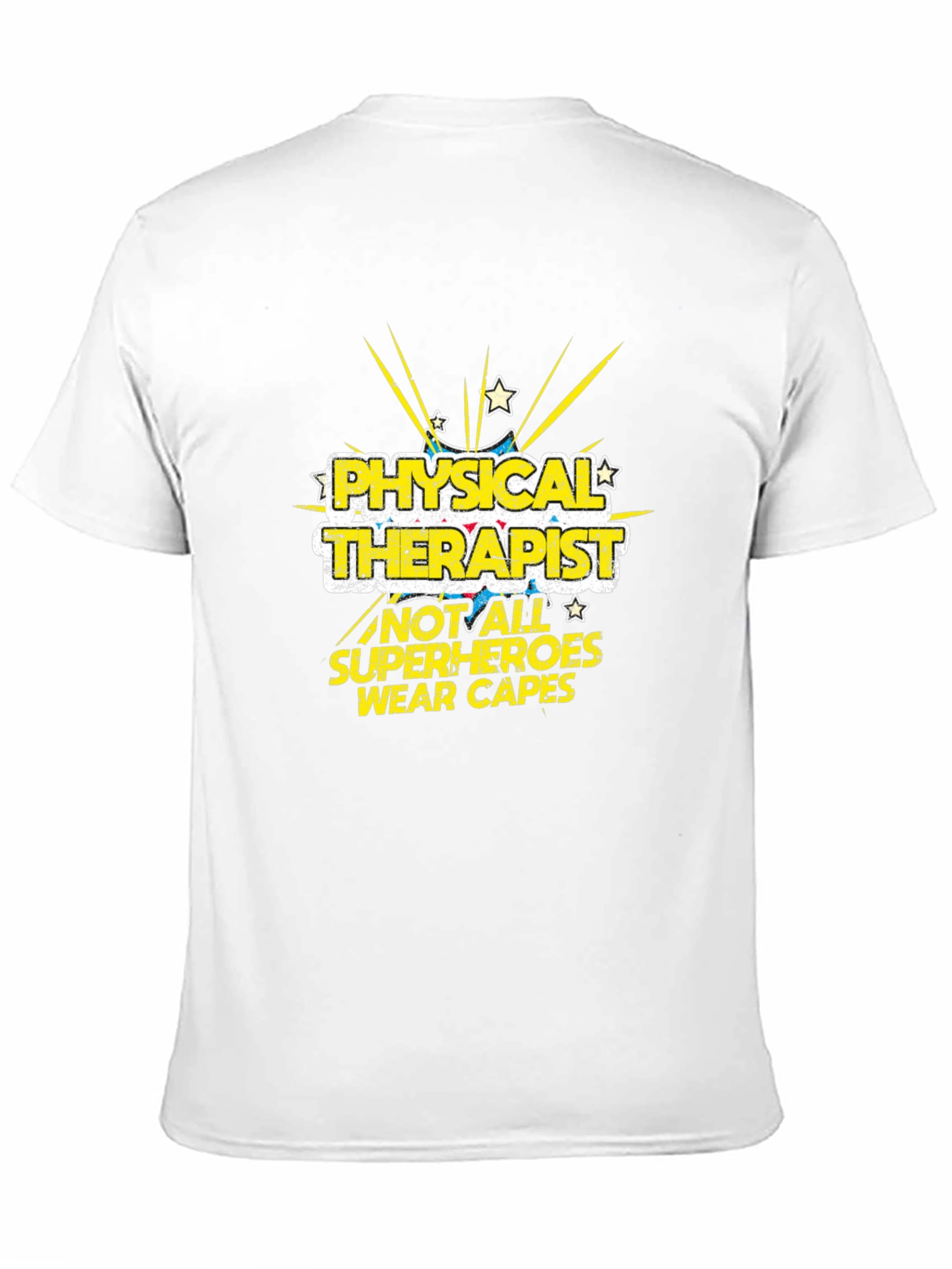 Black Physical Therapist Superhero Graphic Tee - Black view 11