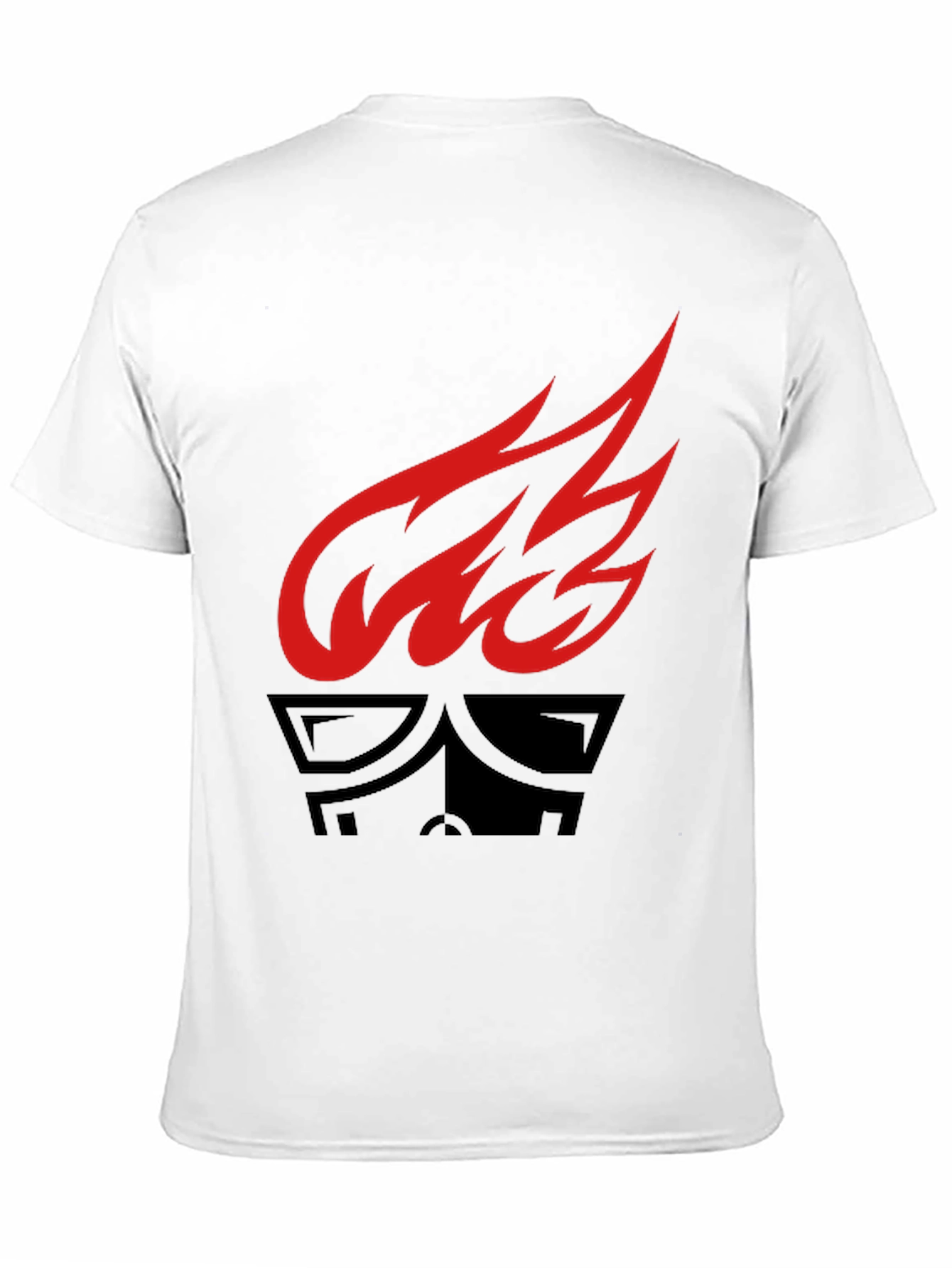 Black Flame & Mask Graphic Tee - Stylish Black Cotton Shirt view 11