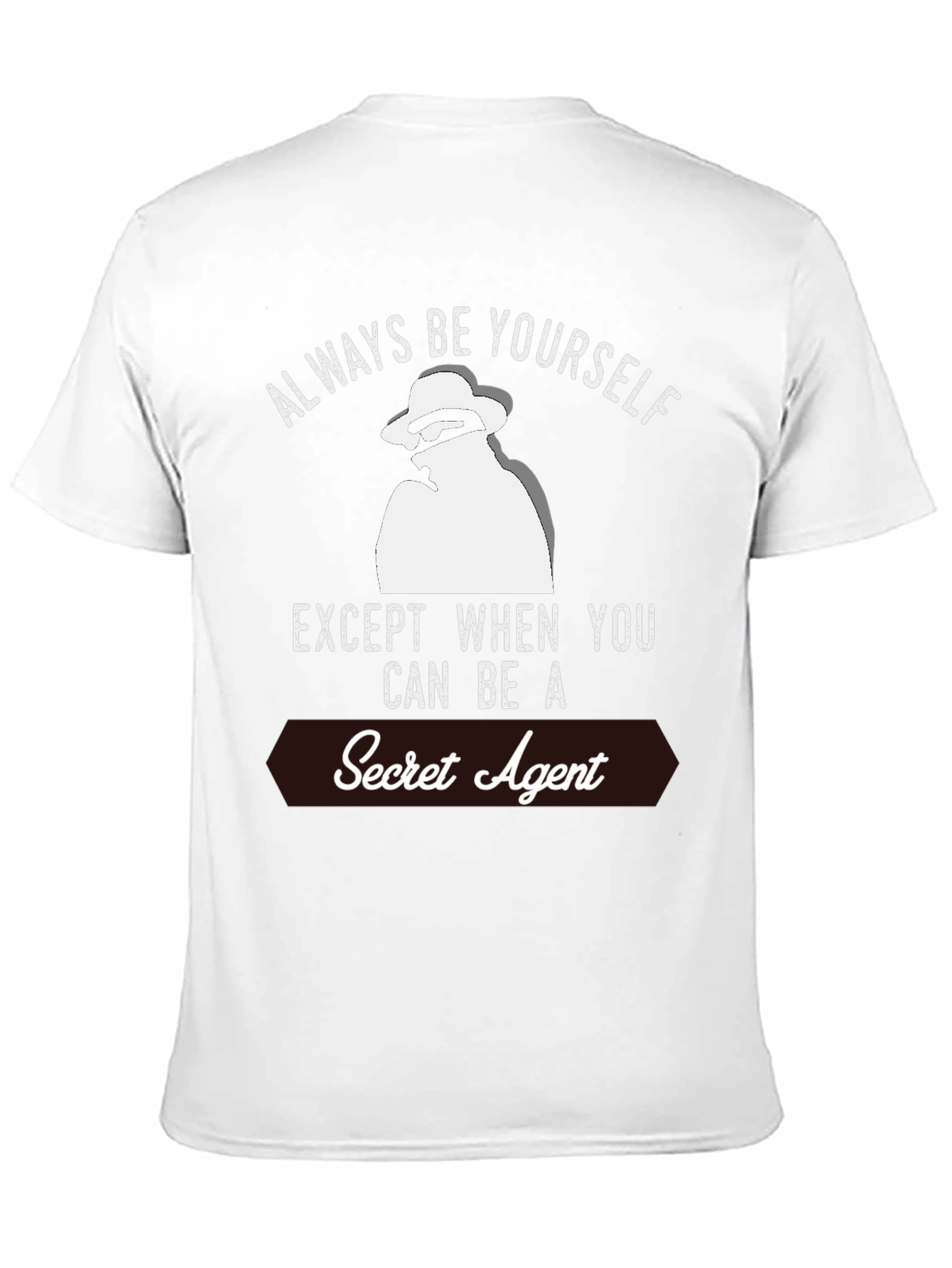 Black Secret Agent Graphic T-Shirt - Always Be Yourself Tee view 11