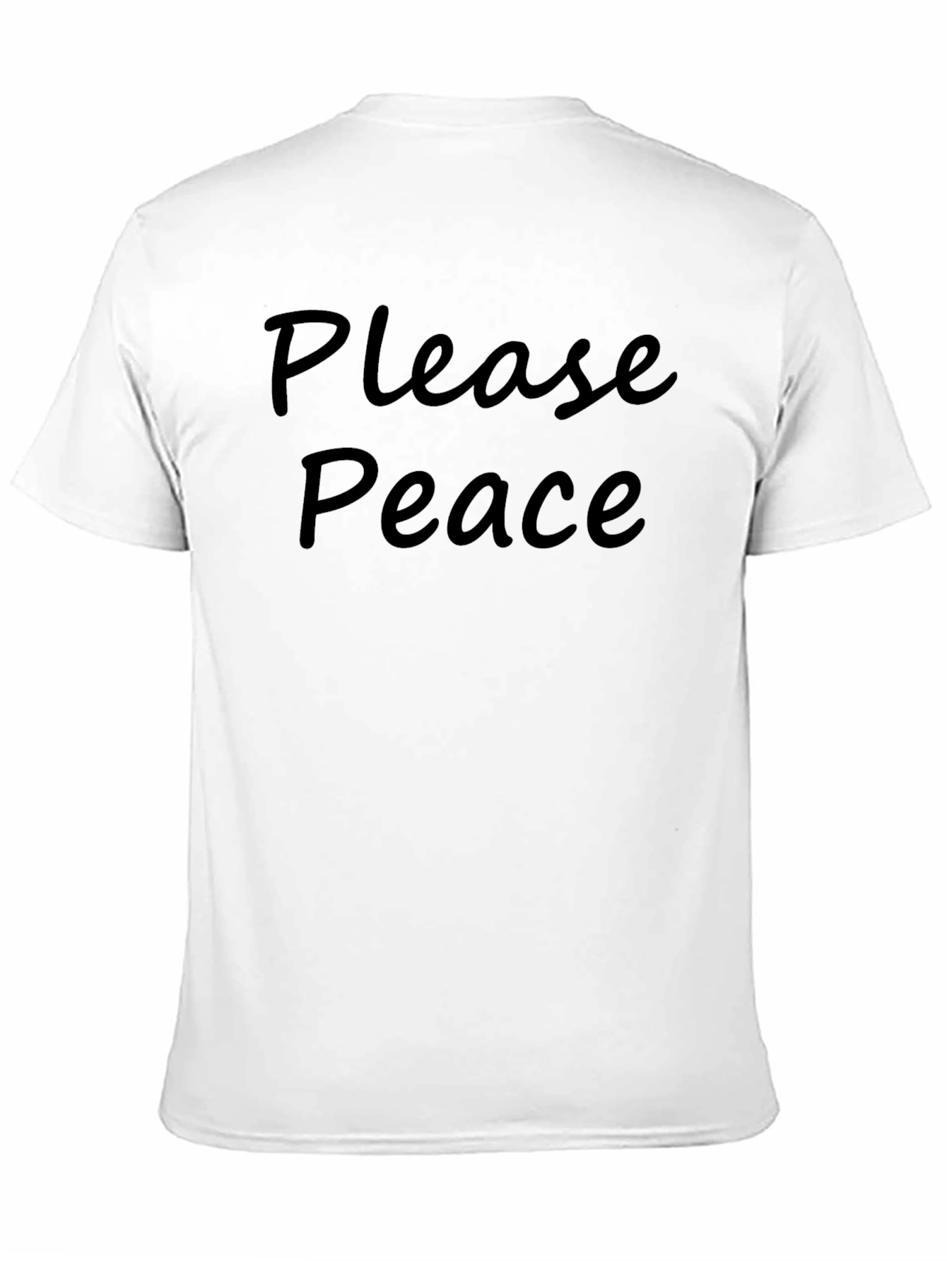 Black Please Peace T-Shirt - Soft Cotton Blend view 11