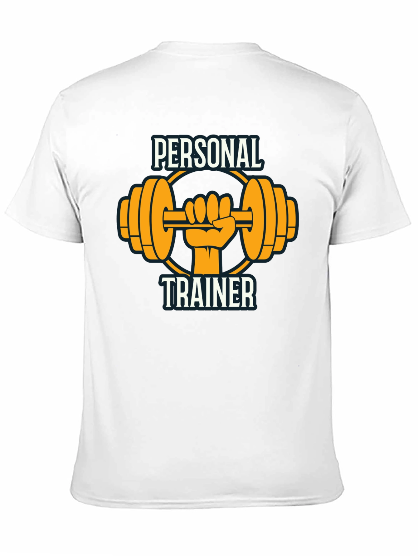 Black Personal Trainer Graphic Tee - Black Cotton Gym Shirt view 11