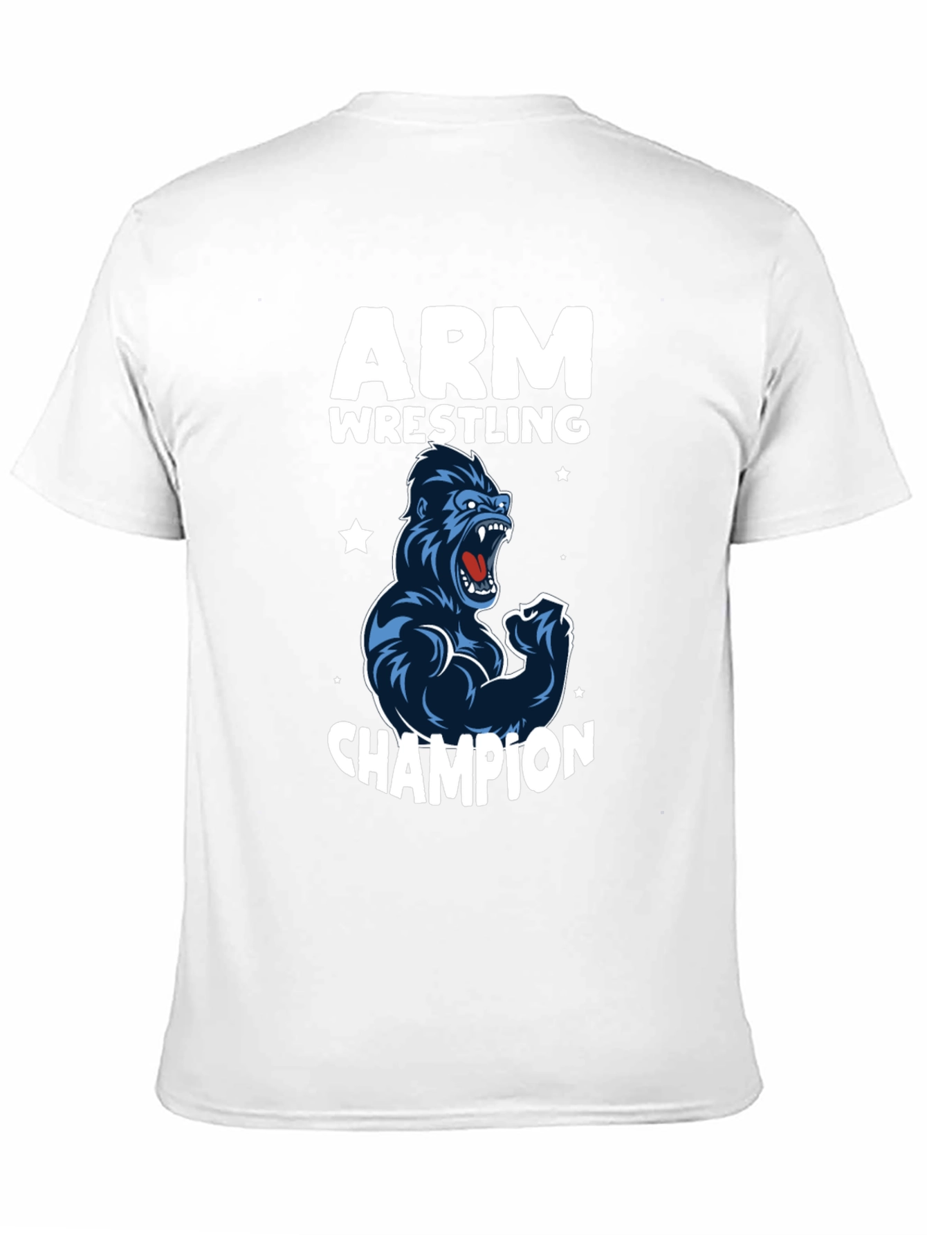 Black Arm Wrestling Champion Gorilla T-Shirt - Black view 11