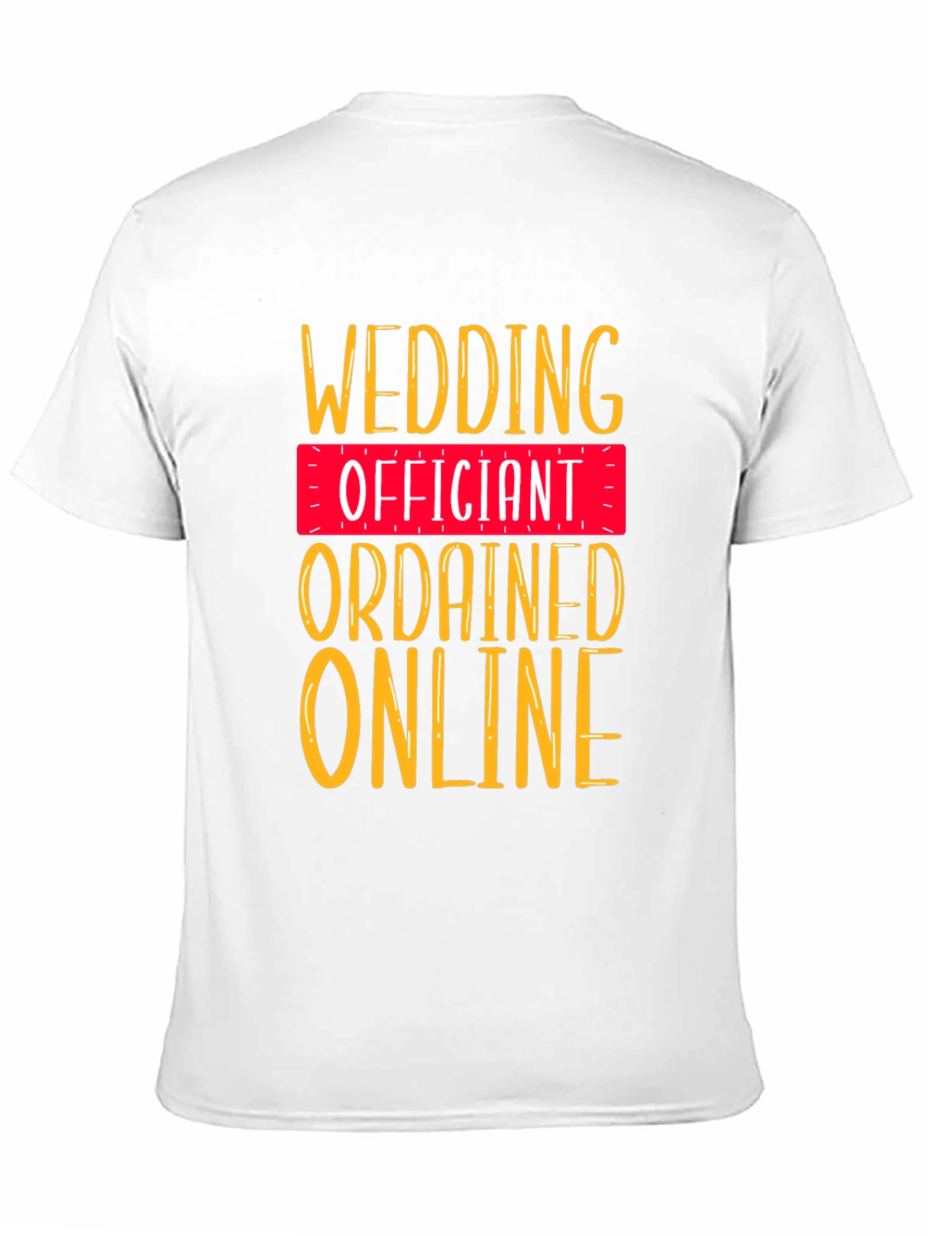 Black Wedding Officiant T-Shirt - Ordained Online view 11