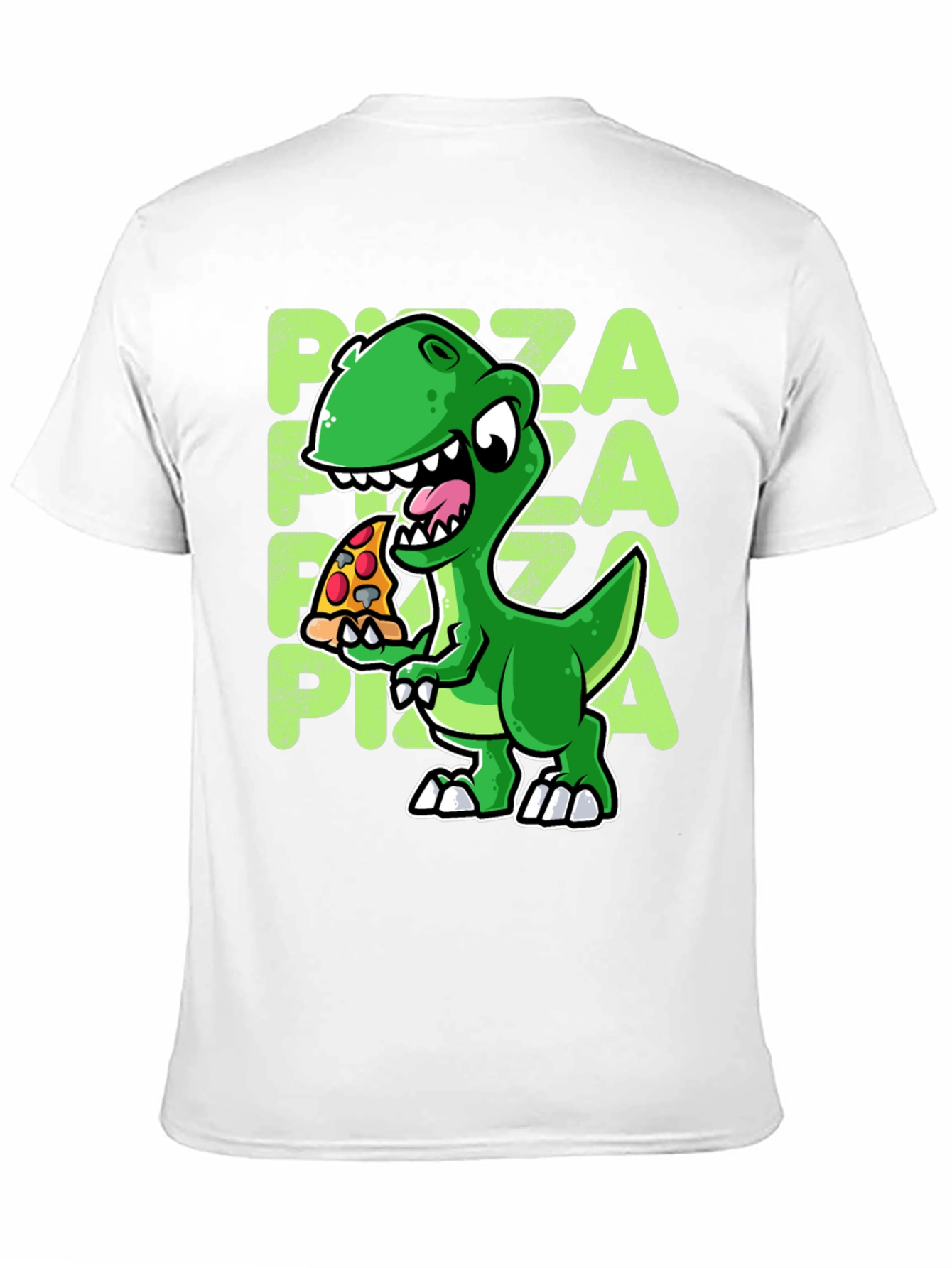 Black Dino Pizza T-Shirt - Cute Cartoon Design view 11