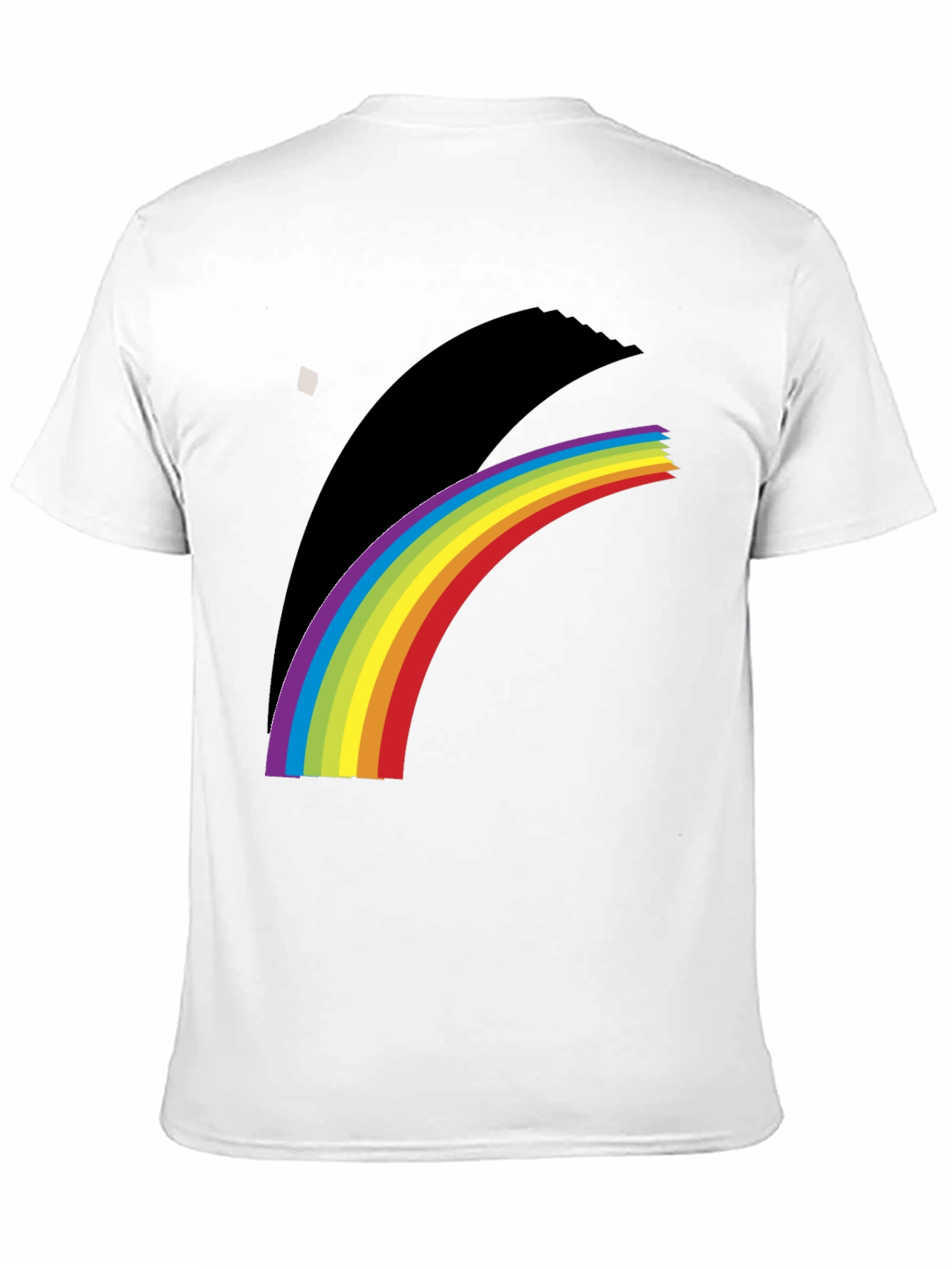 Black Rainbow Prism Graphic Tee - Soft Cotton Blend view 11
