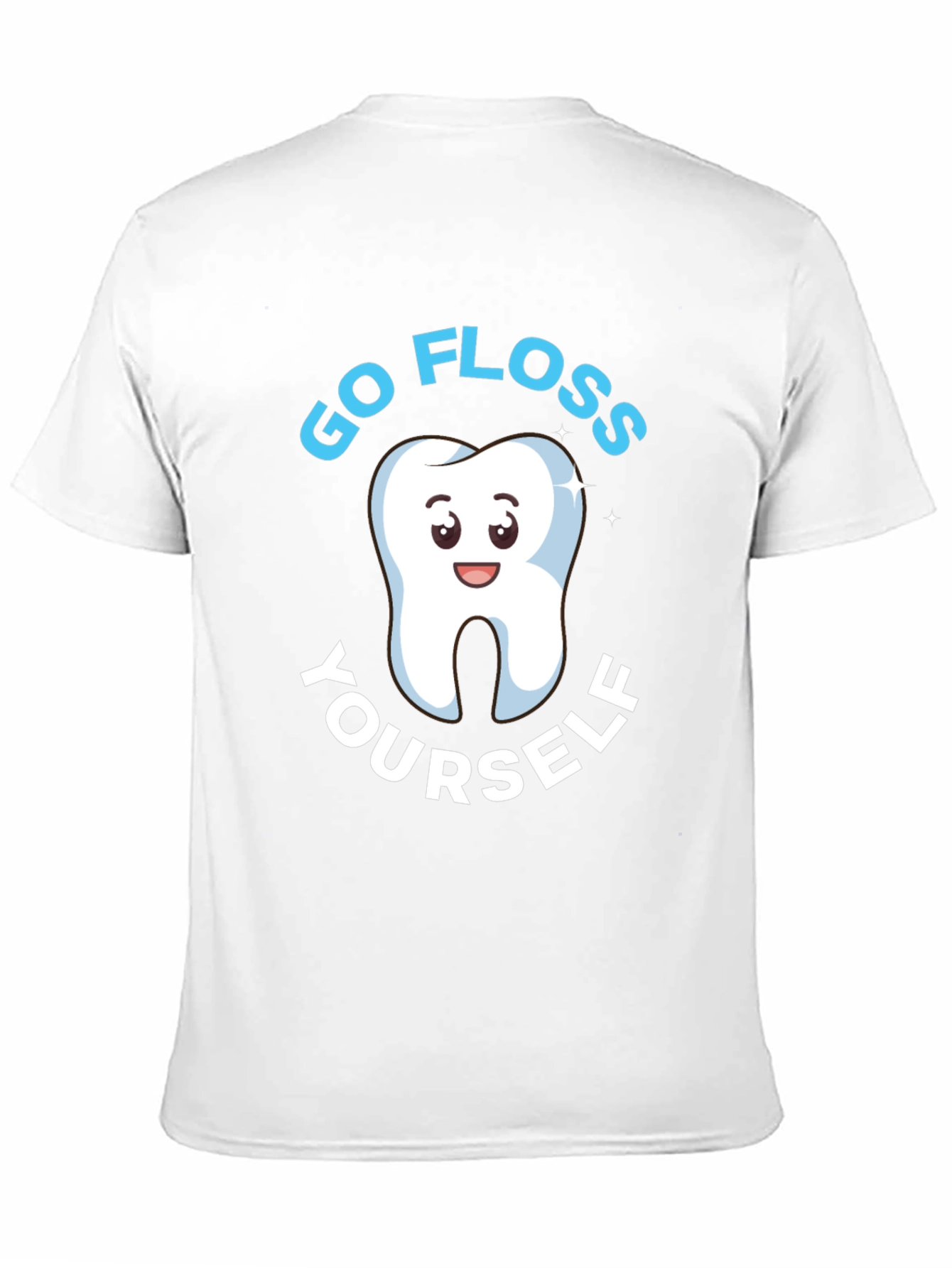 Black Go Floss Yourself Dental Humor T-Shirt view 11