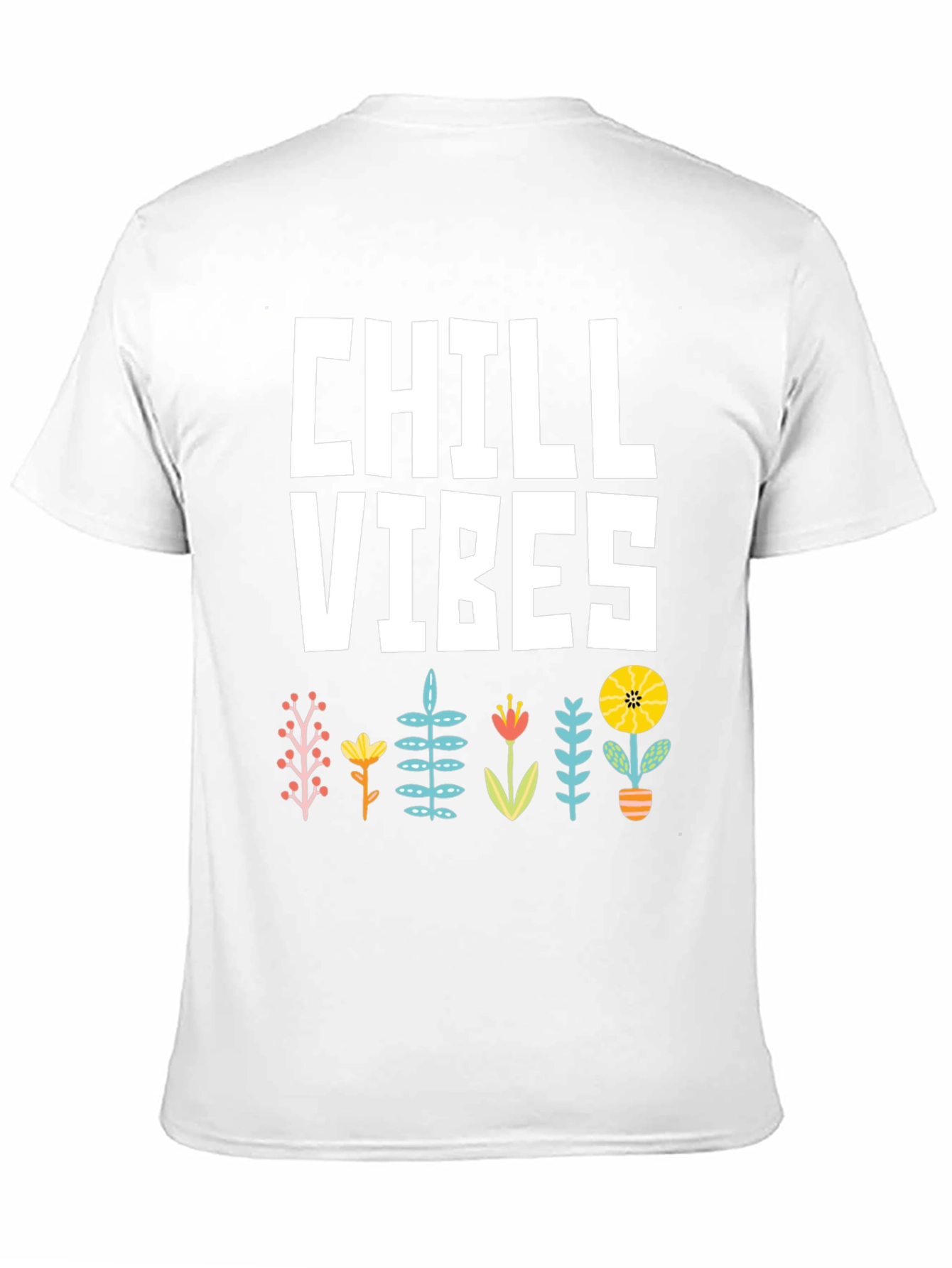 Black Chill Vibes Graphic T-Shirt - Black, Floral Design view 11