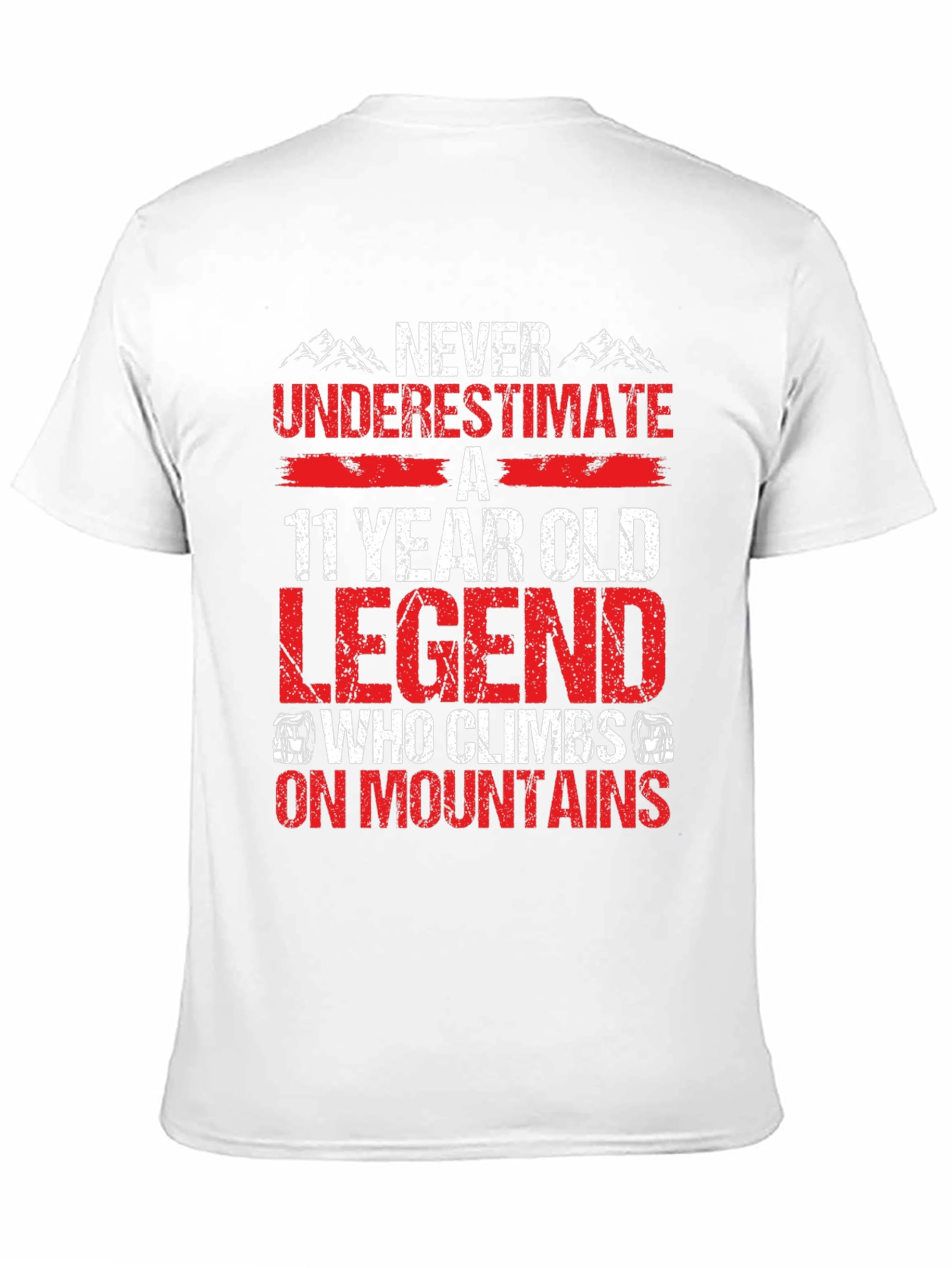 Black 11 Year Old Legend T-Shirt: Climbs Mountains view 11