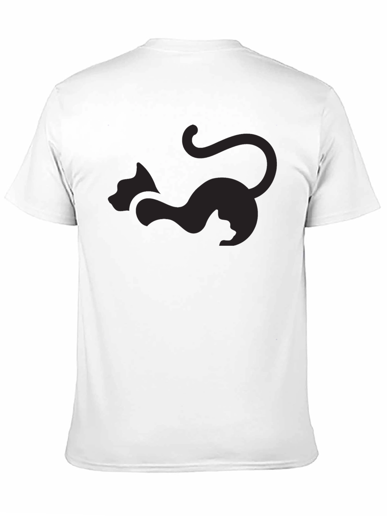 Black Black Cat Silhouette T-Shirt - Sleek and Stylish Design view 11