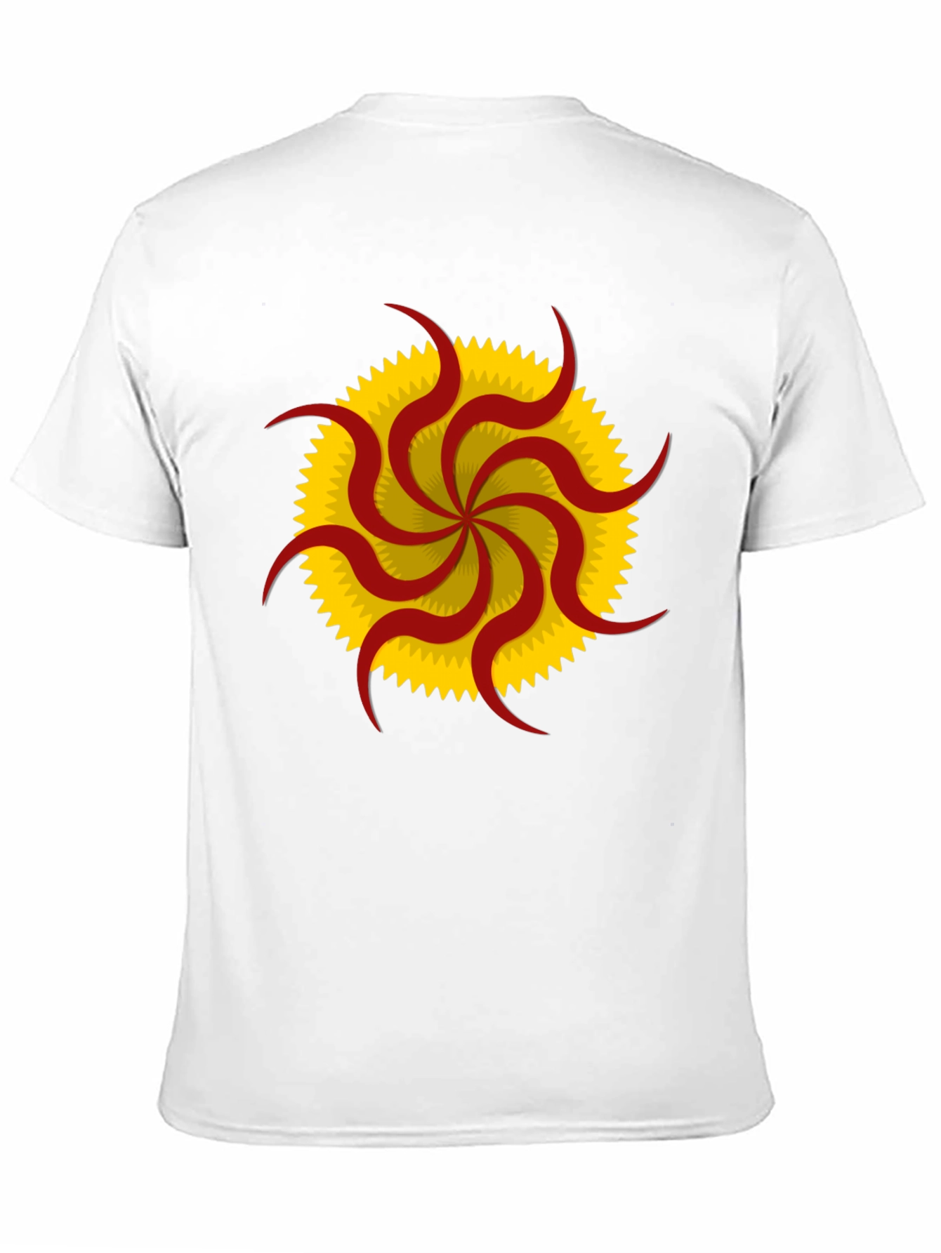 Black Unique Sunburst Graphic Tee - Black Cotton Casual Shirt view 11