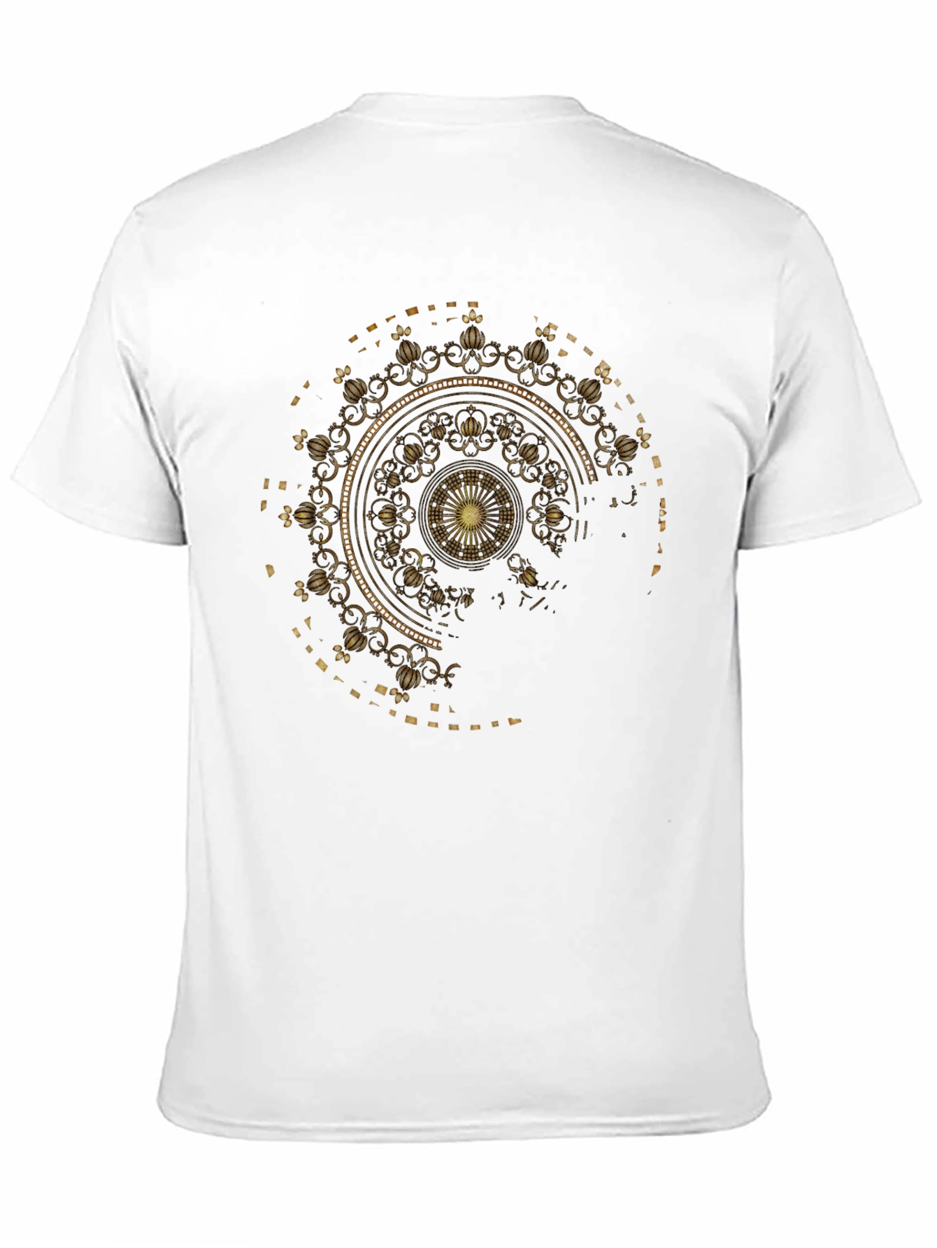 Black Gold Mandala Graphic Black T-Shirt view 11