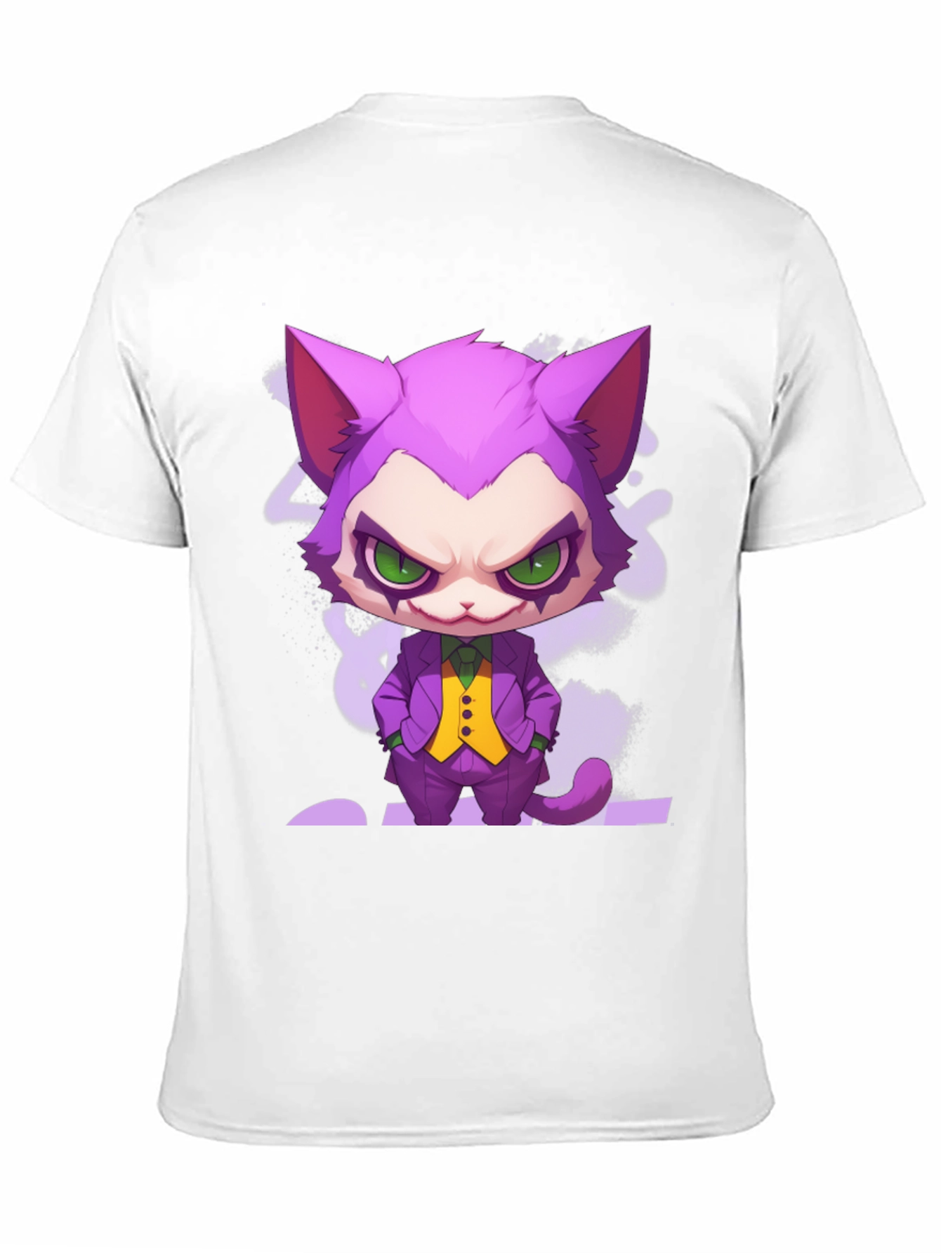 Black Cat Joker Graphic T-Shirt - Unique Design view 11