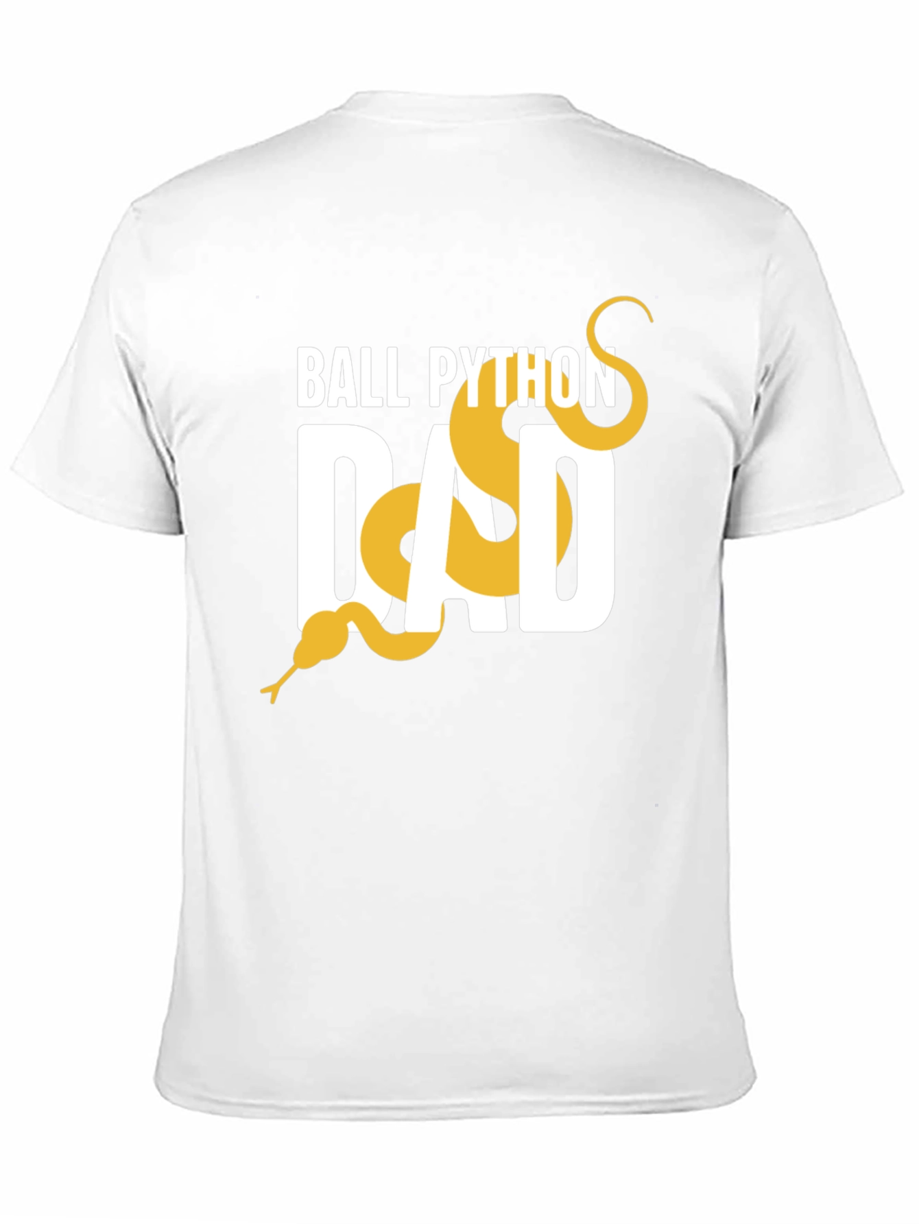 Black Ball Python Dad Graphic Tee - Black Cotton T-Shirt view 11