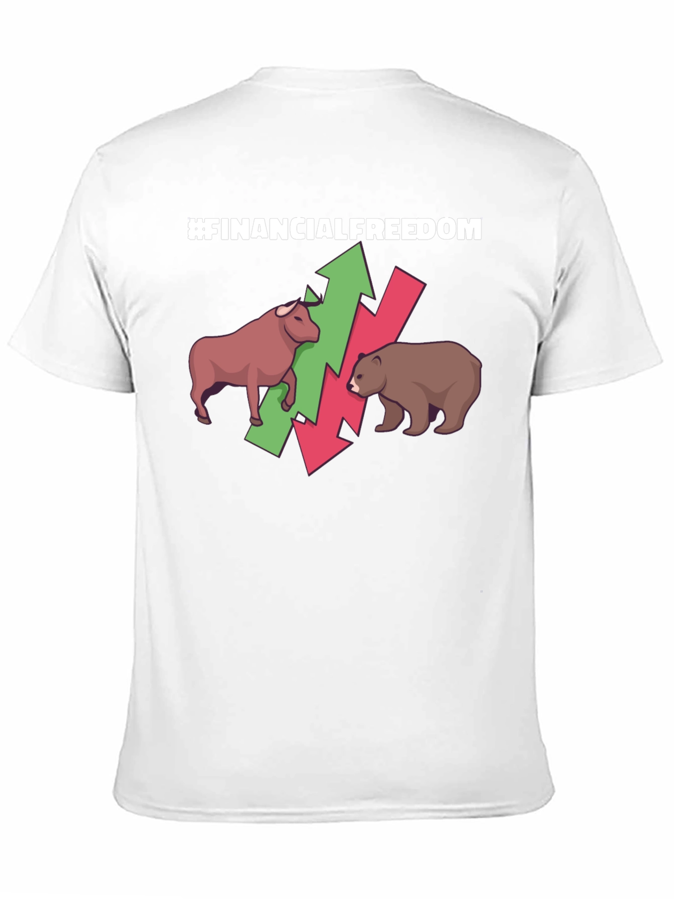 Black Financial Freedom T-Shirt - Bull and Bear Market Tee view 11