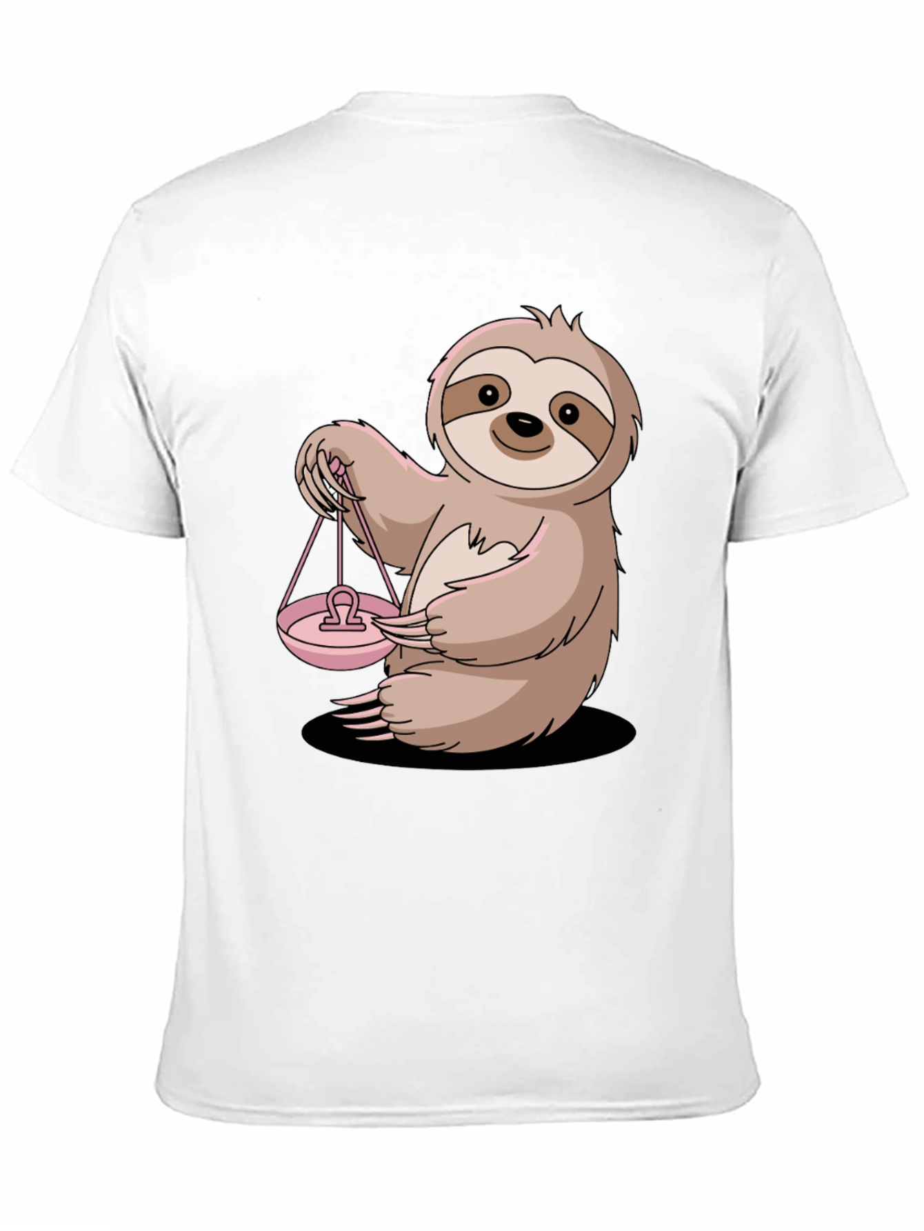 Black Libra Sloth Graphic Tee - Zodiac T-Shirt view 11
