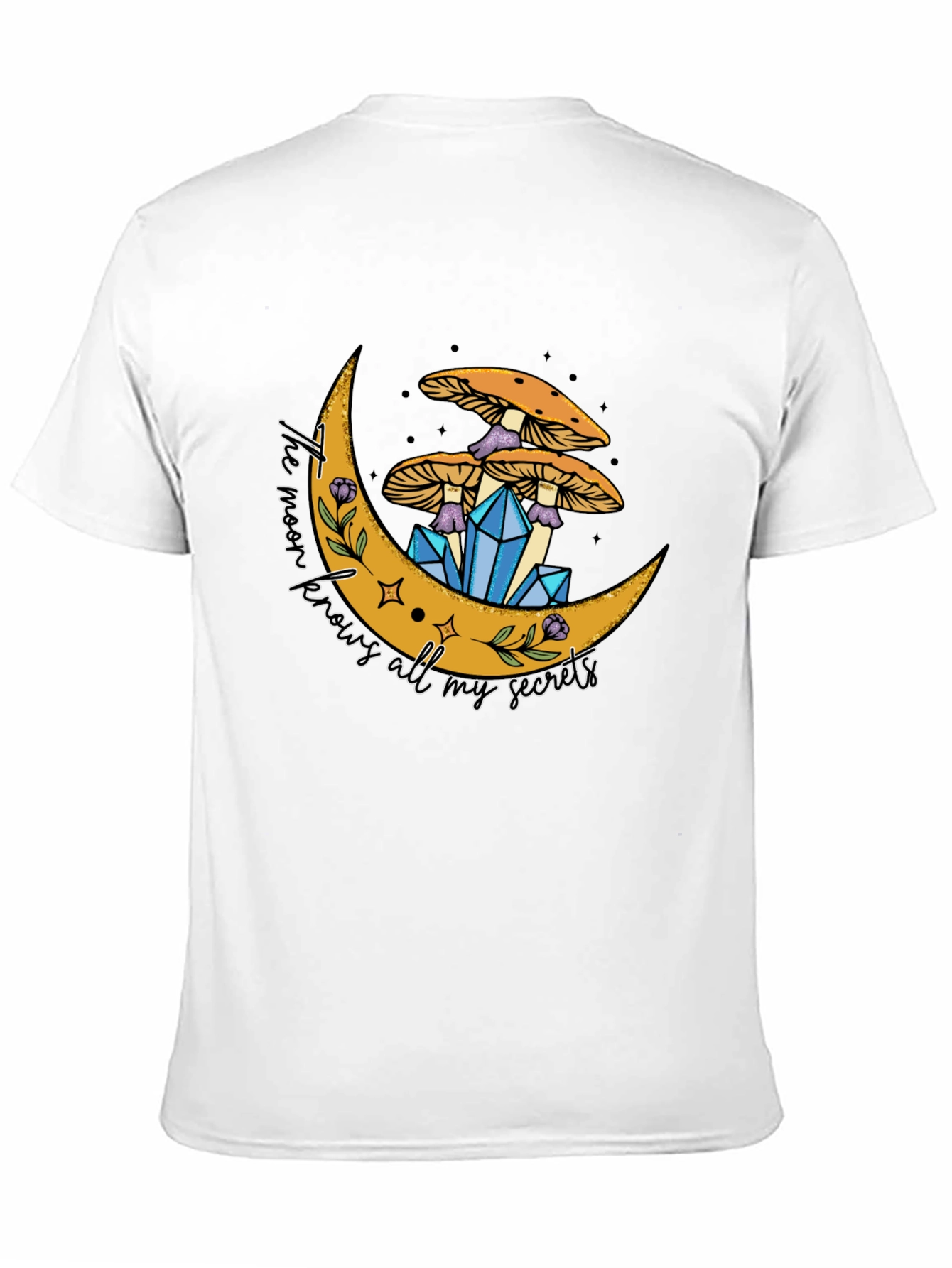 Black Mystic Moon Graphic Tee - Unisex Cotton Blend view 11