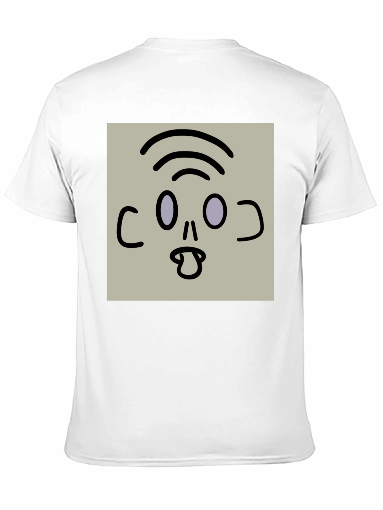 Black Cartoon Face Graphic T-Shirt, Black view 11