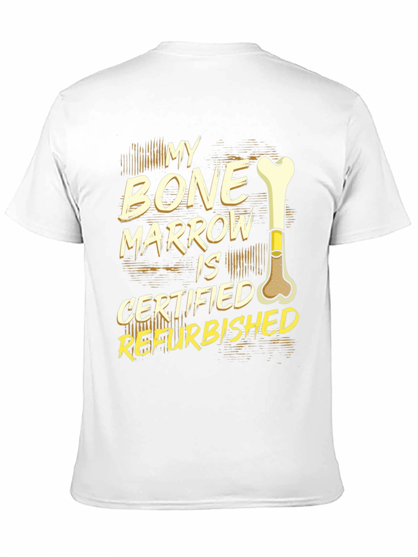 Black Refurbished Bone Marrow Funny Graphic Tee view 11