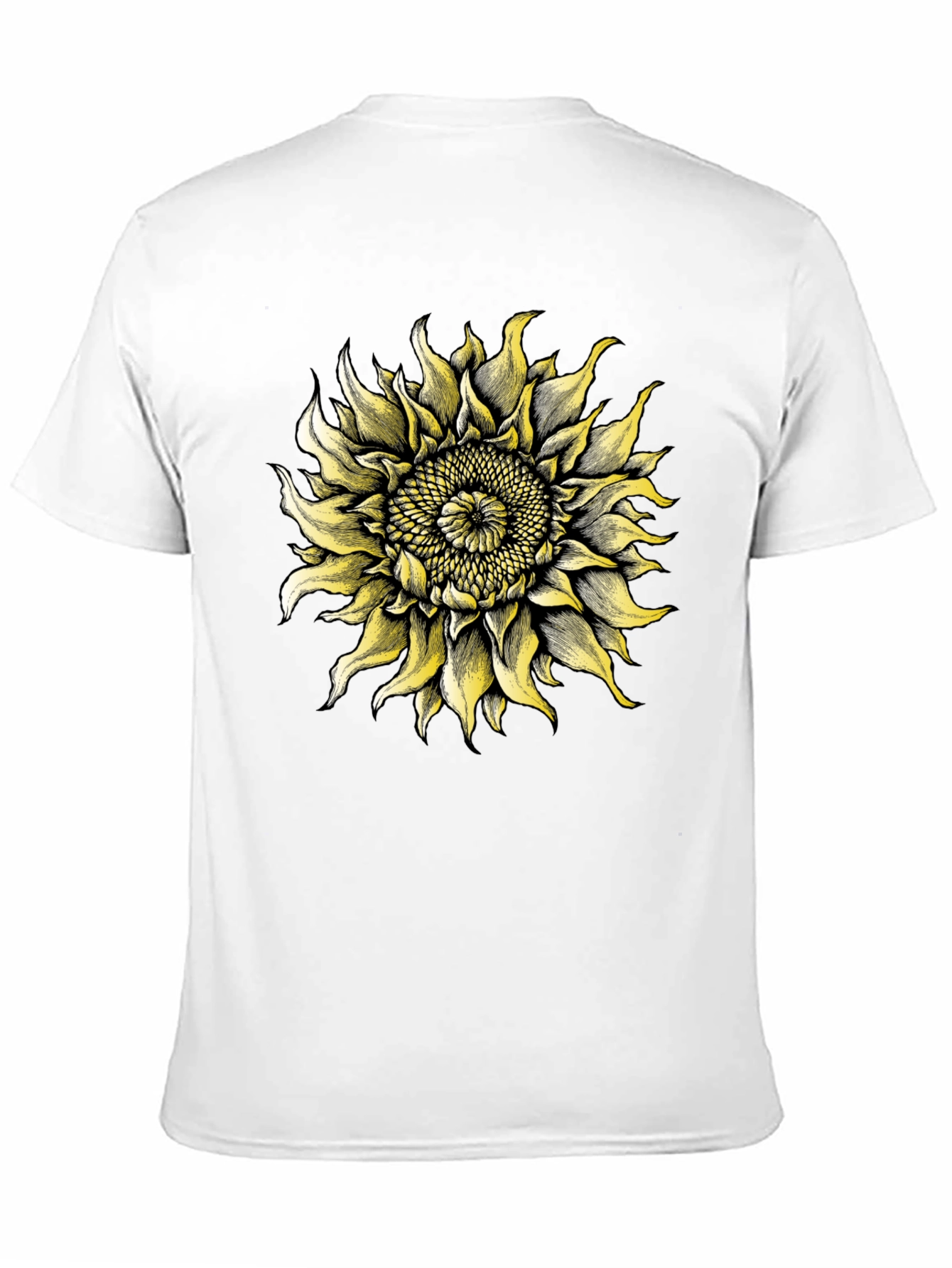 Black Sunflower Graphic Tee - Black Cotton T-Shirt view 11