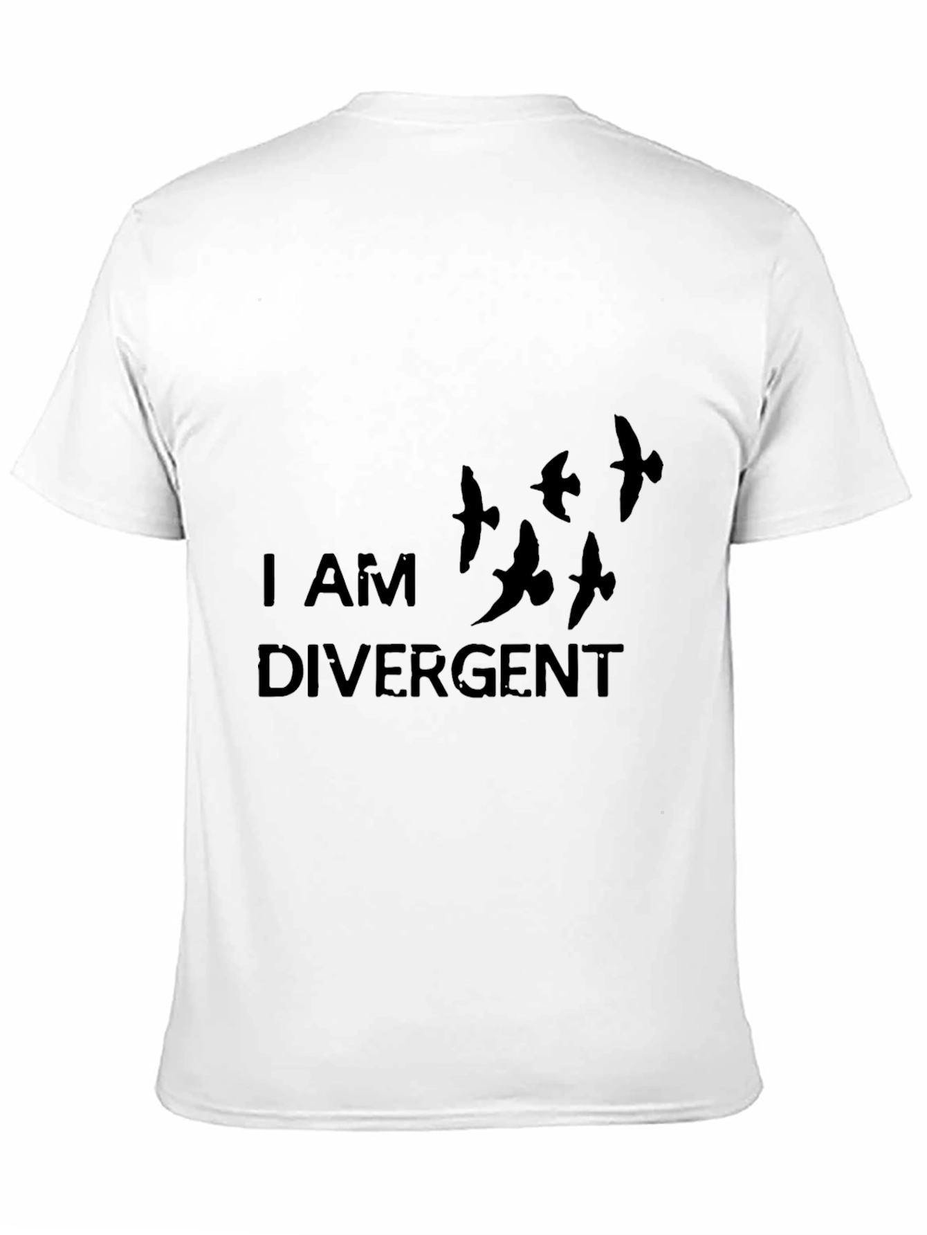 Black I AM DIVERGENT Black T-Shirt view 11