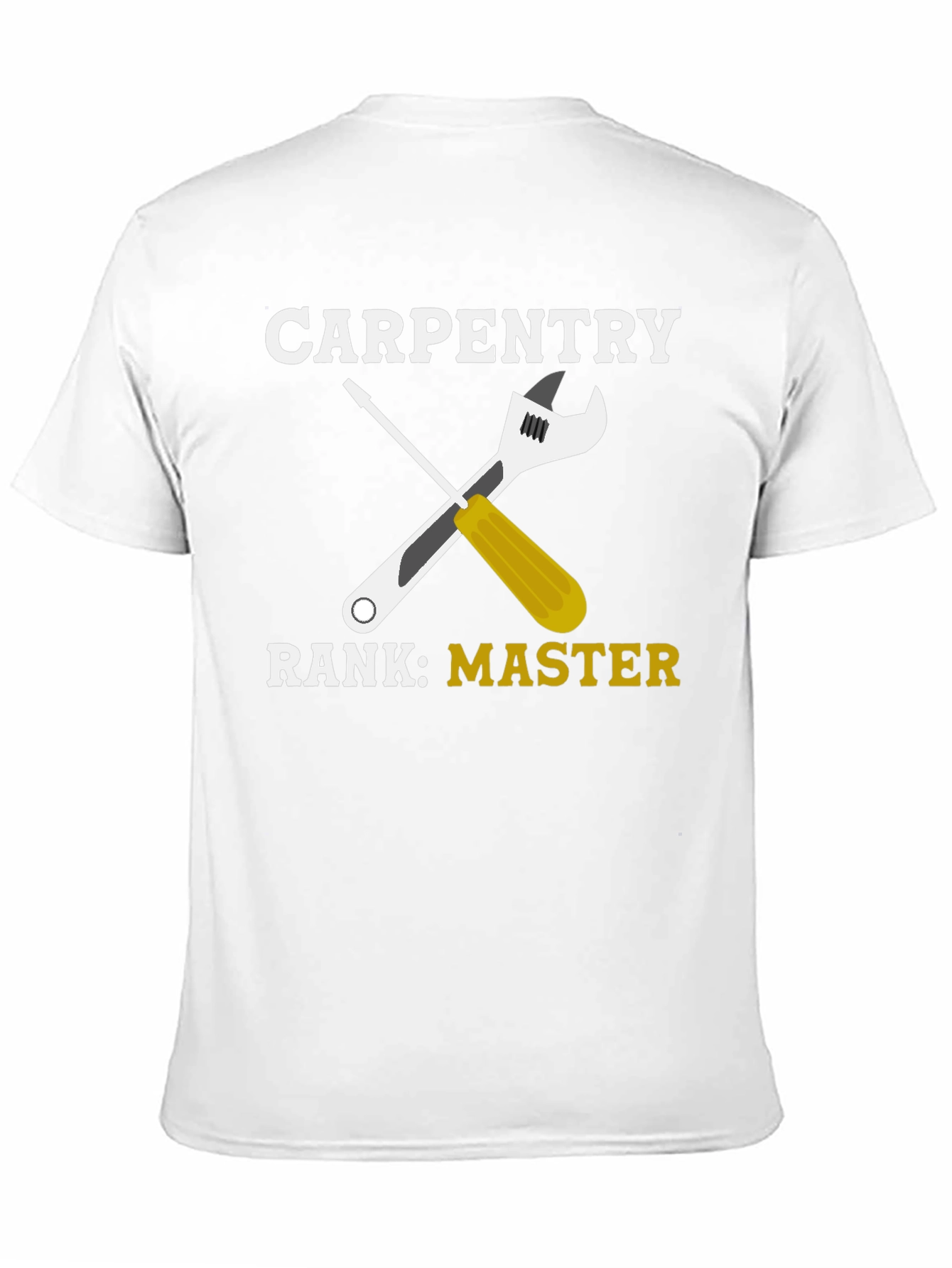 Black Carpentry Master T-Shirt - Wrench & Screwdriver Graphic Tee view 11