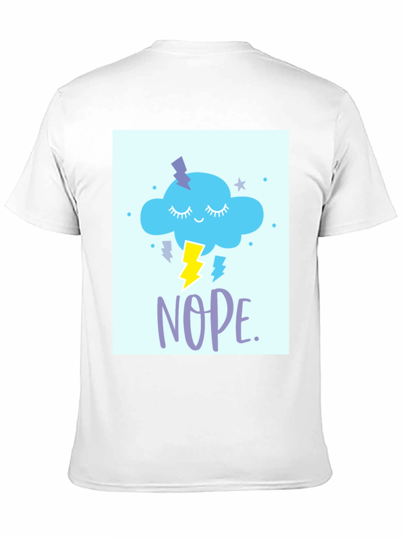 Black Nope Cloud T-Shirt - Weather Humor Tee view 11