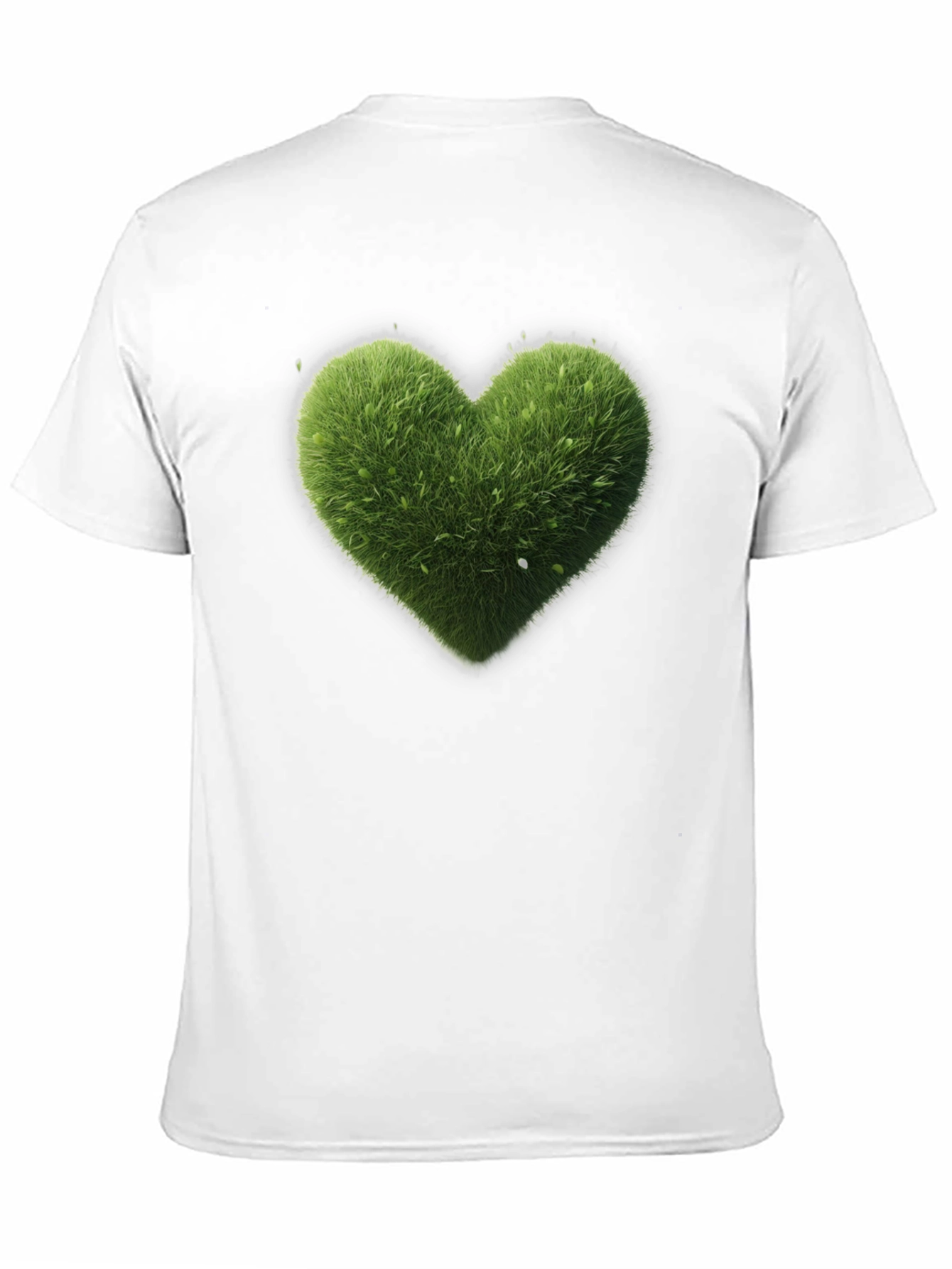 Black Green Heart Graphic Tee - Black Cotton T-Shirt view 11