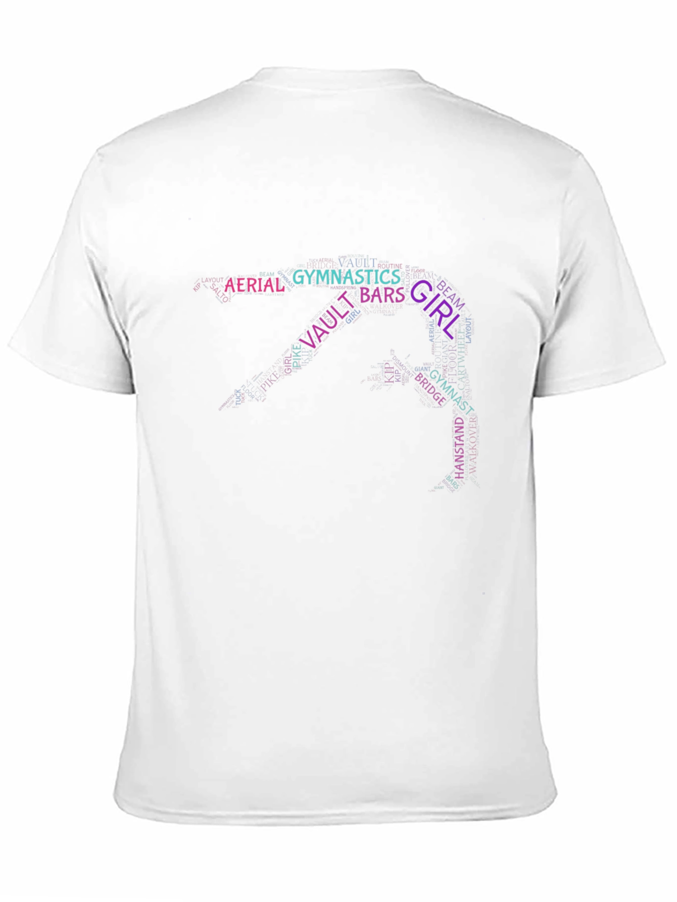 Black Gymnastics Word Art T-Shirt view 11