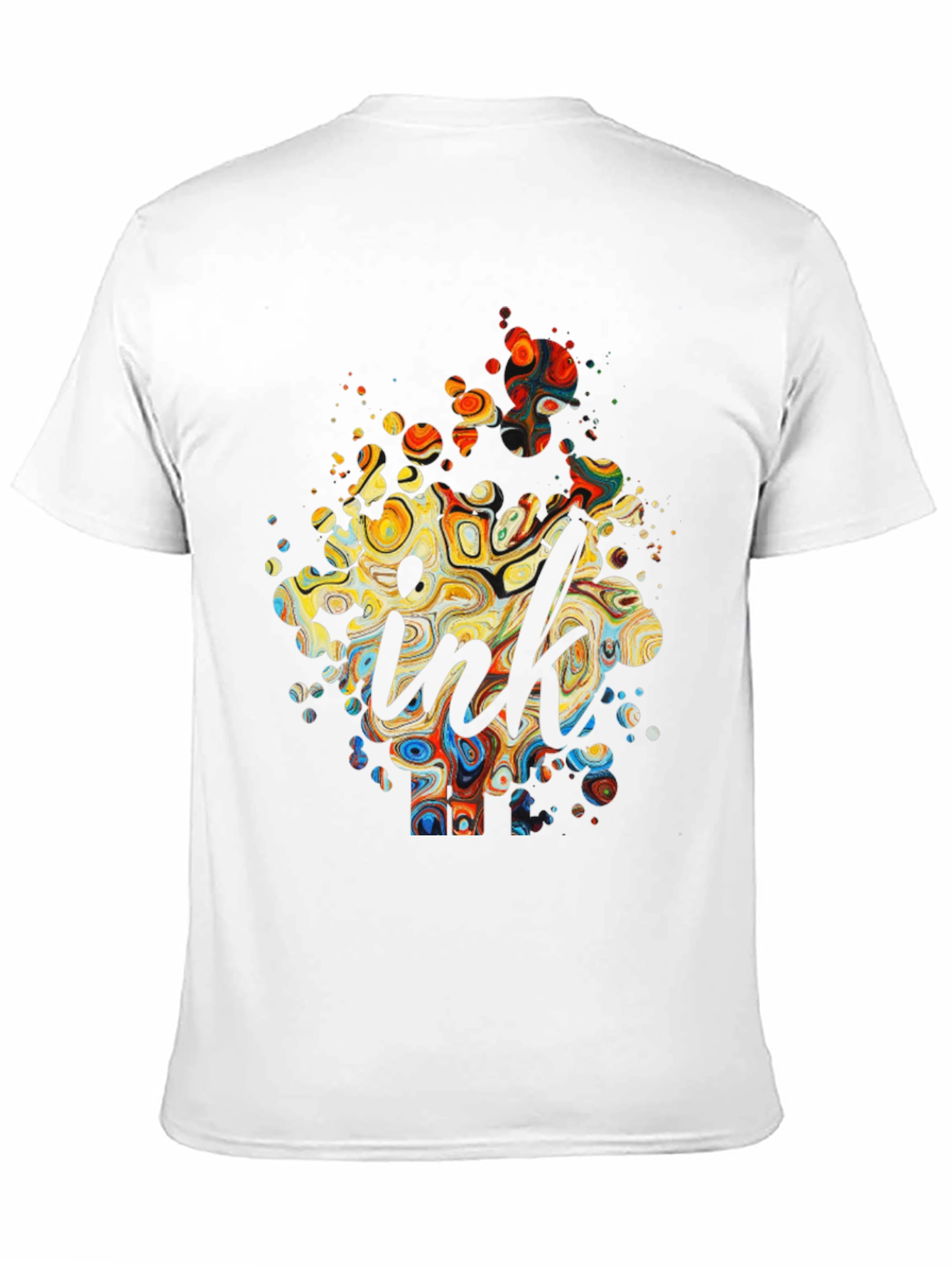 Black Abstract Ink Splatter Graphic Tee view 11