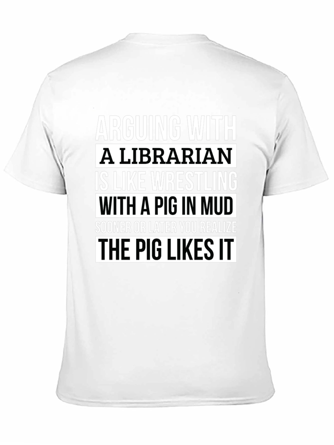 Black Arguing With a Librarian Funny T-Shirt view 11