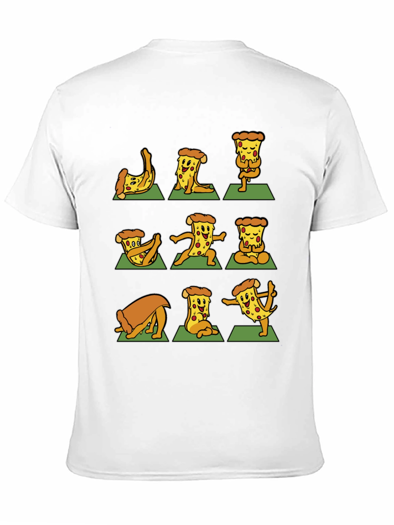 Black Pizza Yoga T-Shirt - Black Graphic Tee view 11